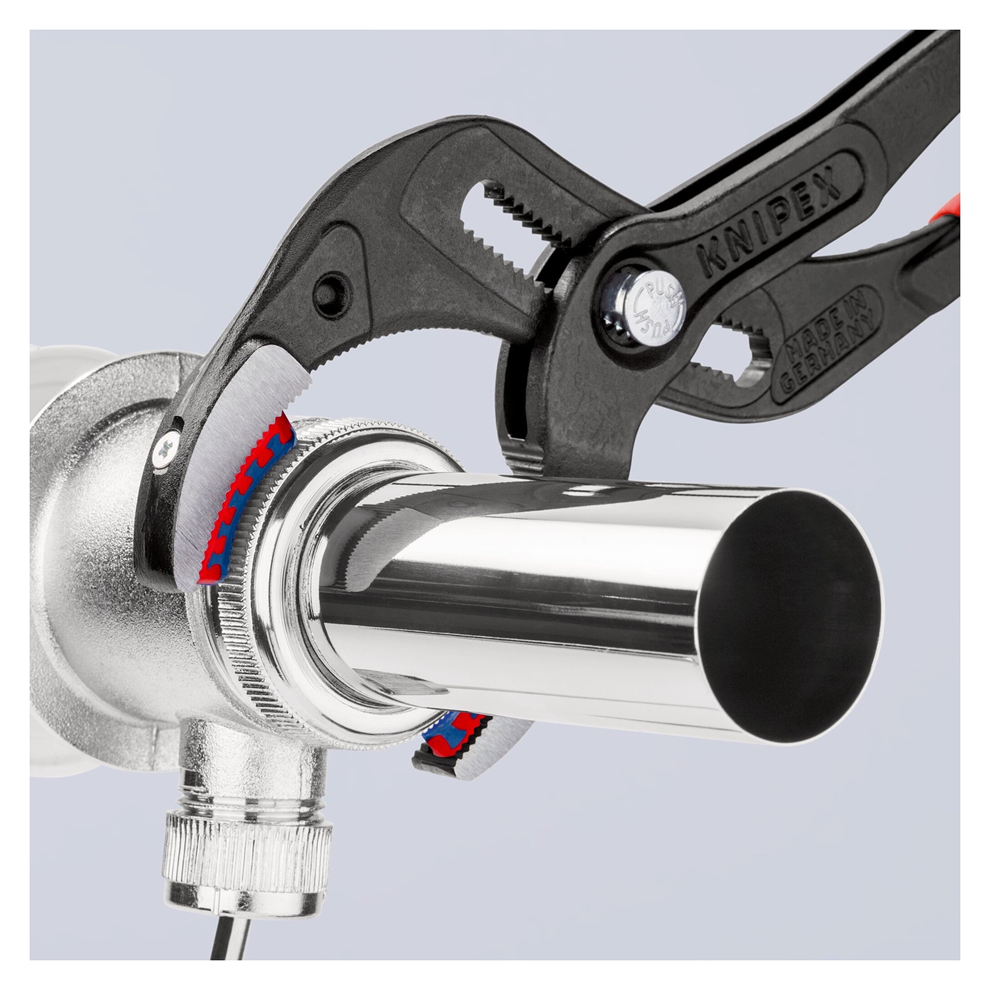 Siphon- und Connectorenzange SpeedGrip mit rutschhemmendem Überzug, schwarz, 250 mm - Knipex 81 11 250 SB