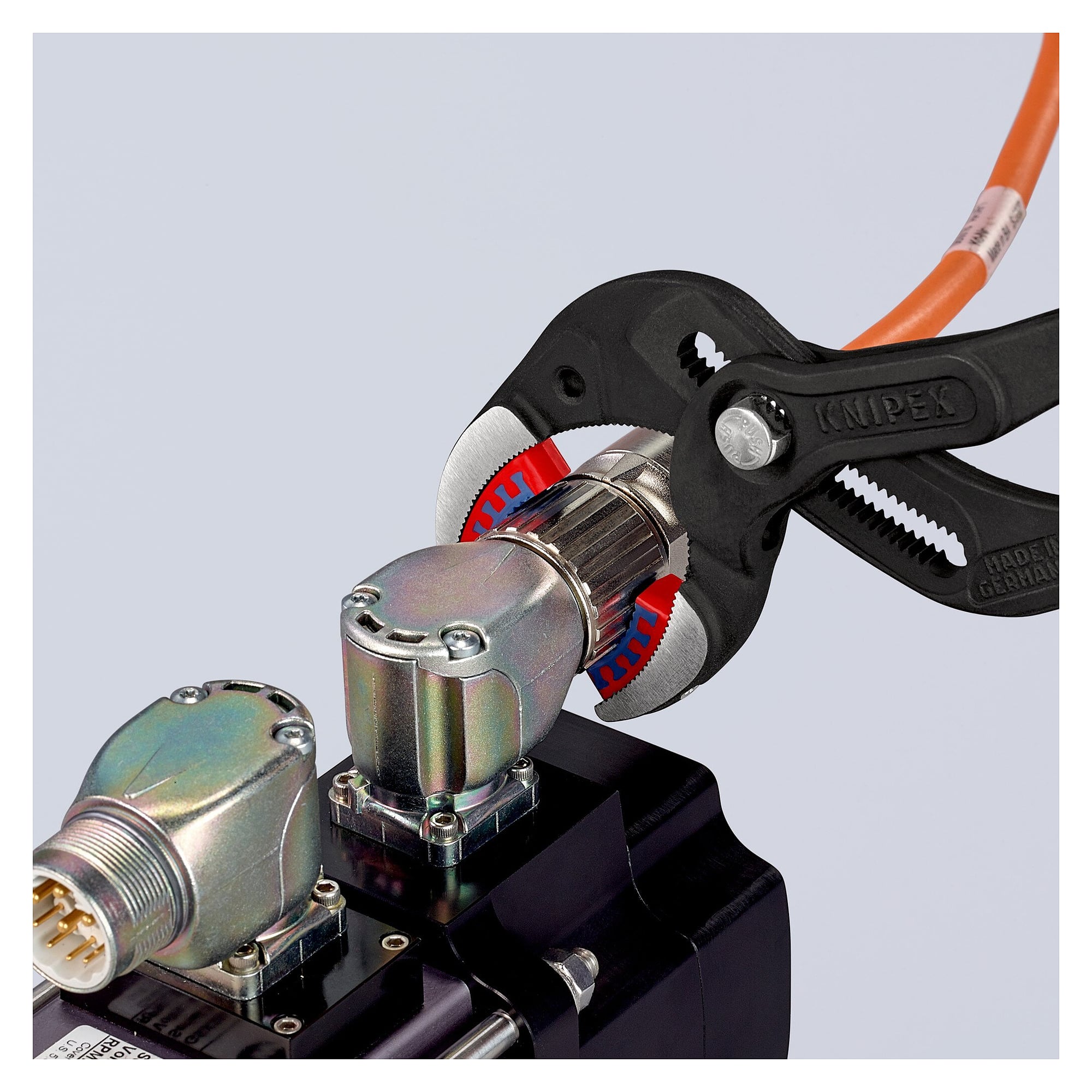 Siphon- und Connectorenzange SpeedGrip mit rutschhemmendem Überzug, schwarz, 250 mm - Knipex 81 11 250 SB