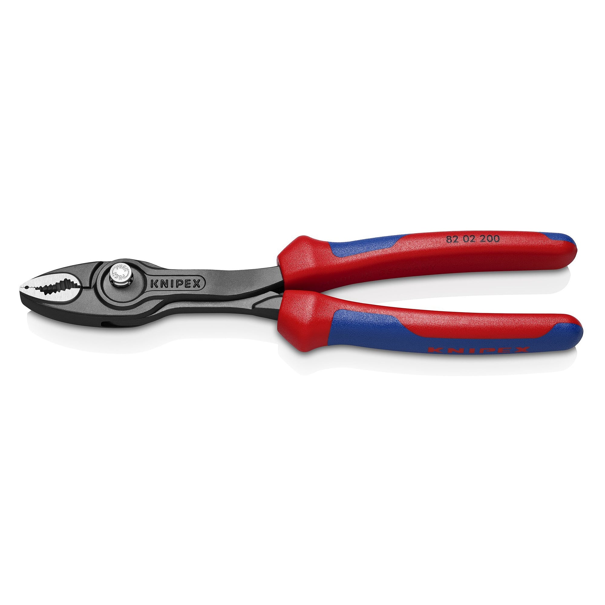 TwinGrip front gripping pliers for screws and nuts 4 to 22 mm, black, 200 mm - Knipex 82 02 200 SB