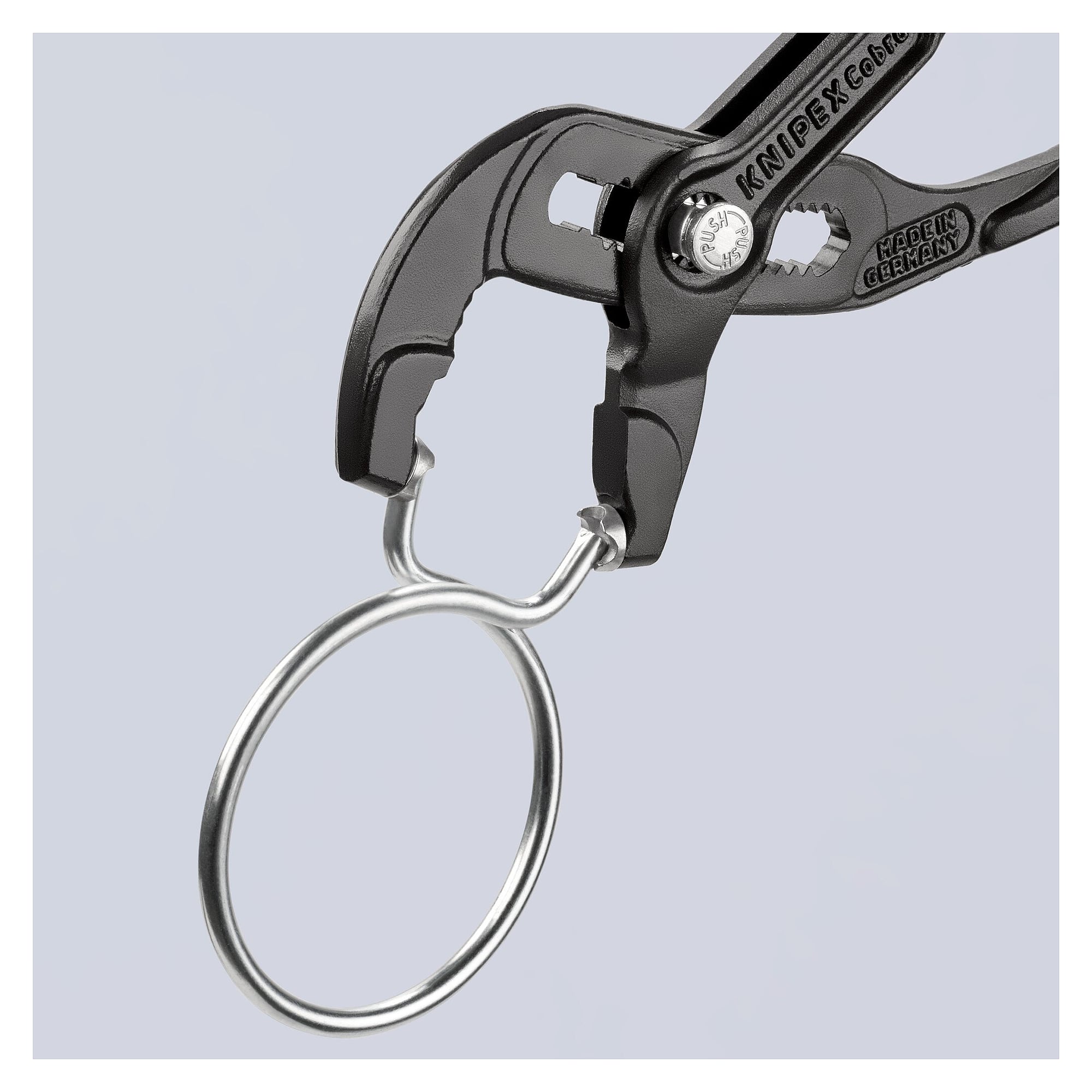 Spring band hose clamp pliers for clamps up to 50 mm, non-slip coating, grey, 180 mm - Knipex 85 51 180 A SB