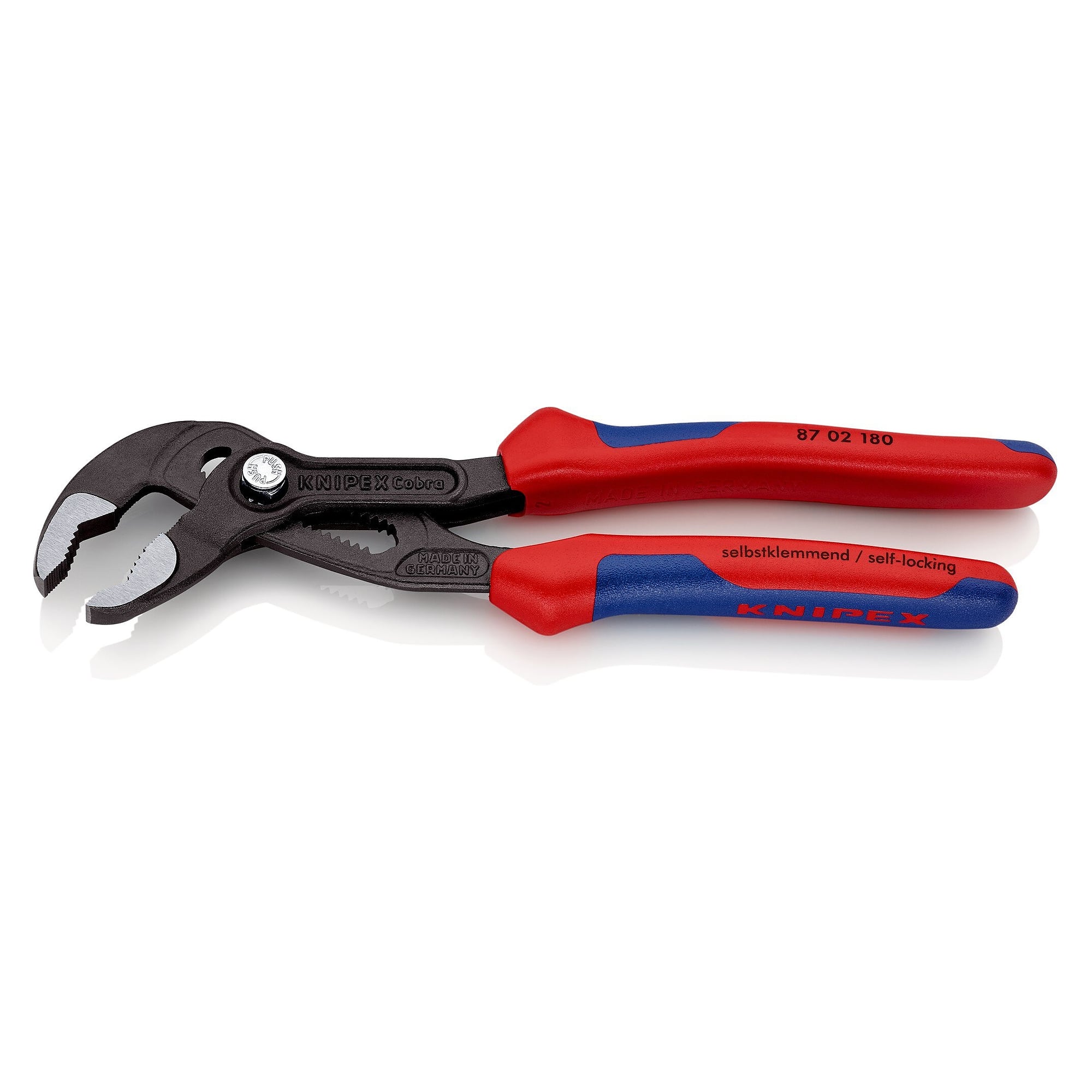 Pince multiprise Cobra avec gaines multi-composants, grise, tubes jusqu'à 42 mm, 180 mm - Knipex 87 02 180 SB