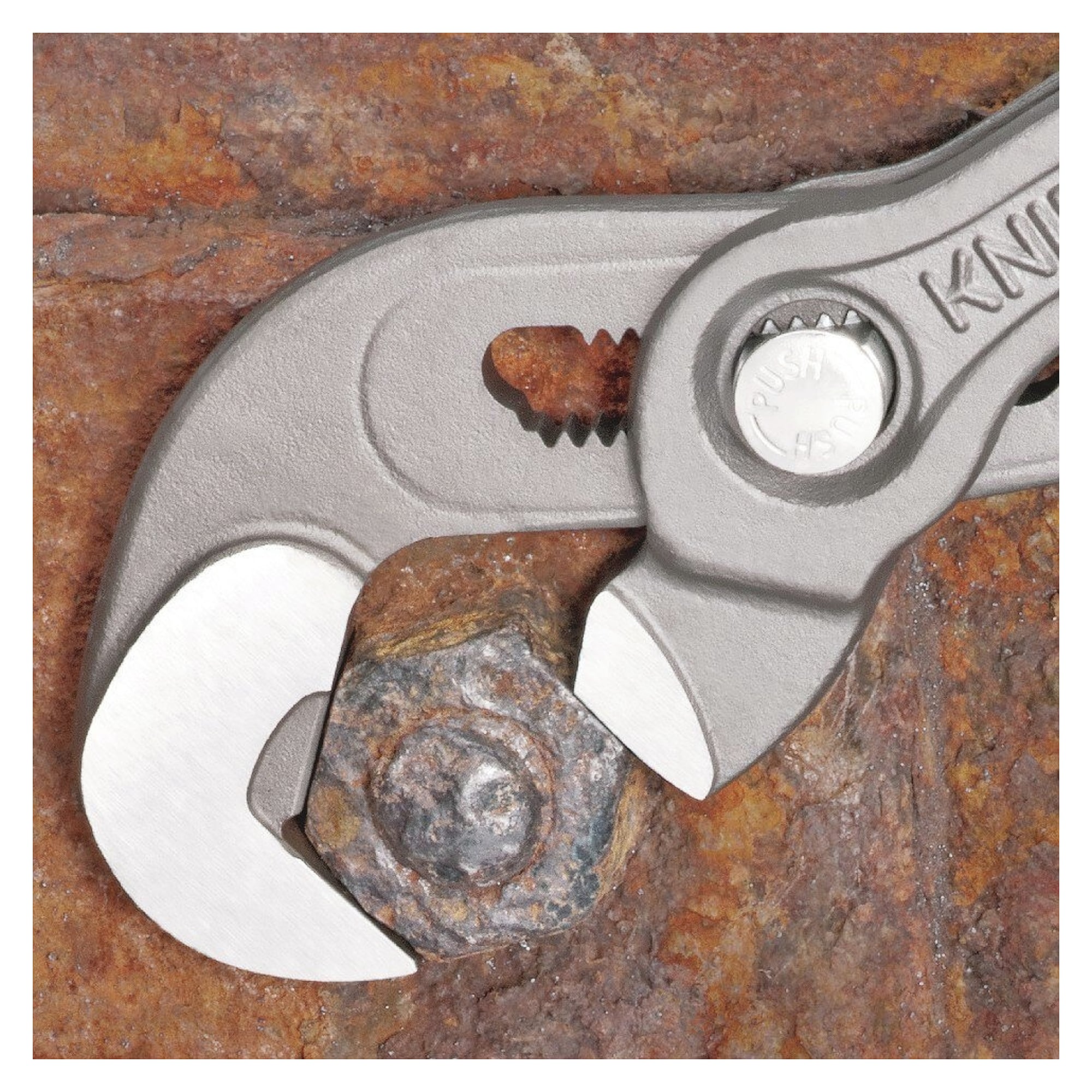 Pince à visser pour écrous et vis ouverture 10 à 32 mm, principe à cliquet, gris atramenté, 250 mm - Knipex 87 41 250 SB