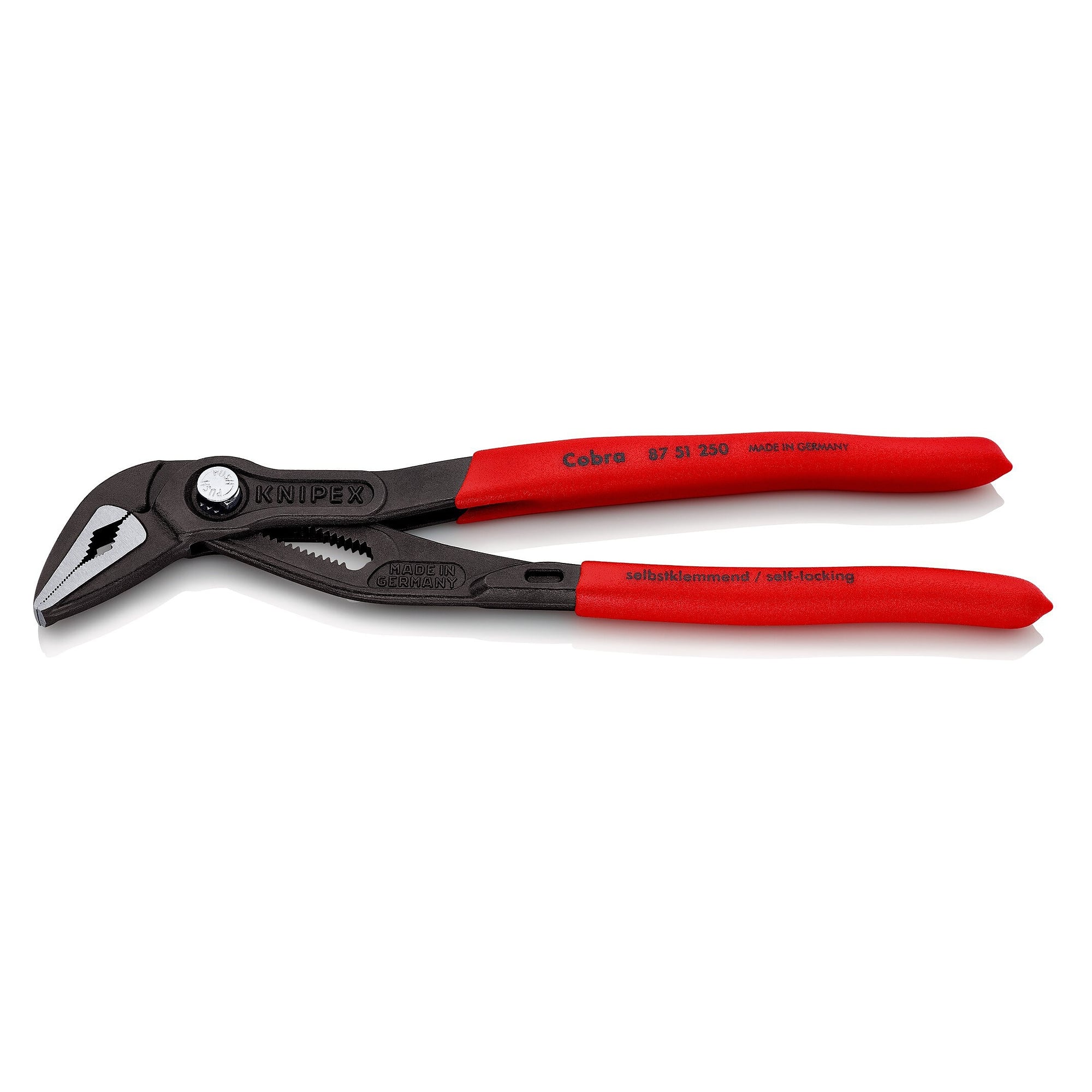 Cobra ES extra-slim water pump pliers with long pointed jaws, pipes up to 32 mm, 250 mm - Knipex 87 51 250 SB