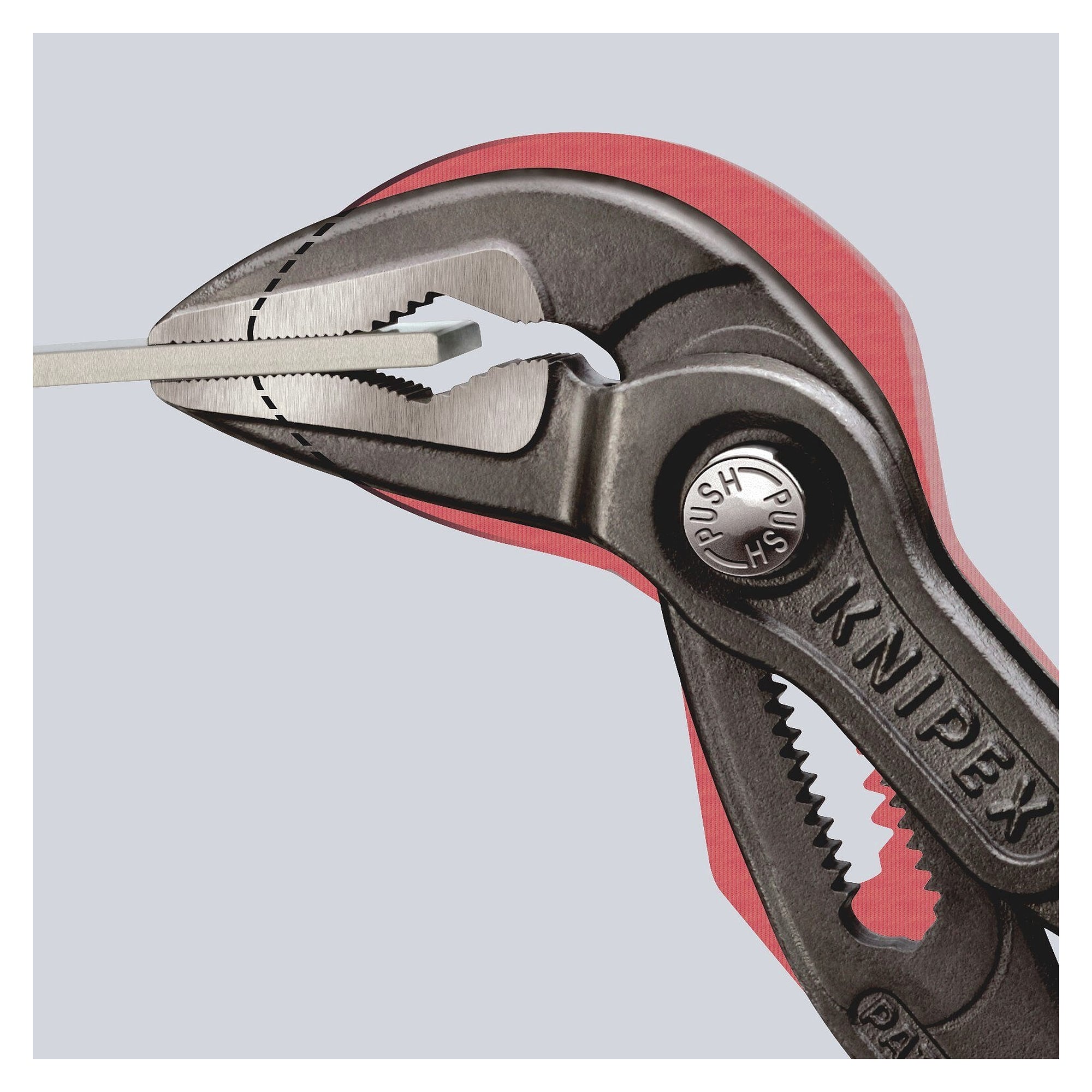 Pince multiprise Cobra ES extra-mince à mors longs et pointus, tubes jusqu'à 32 mm, 250 mm - Knipex 87 51 250 SB