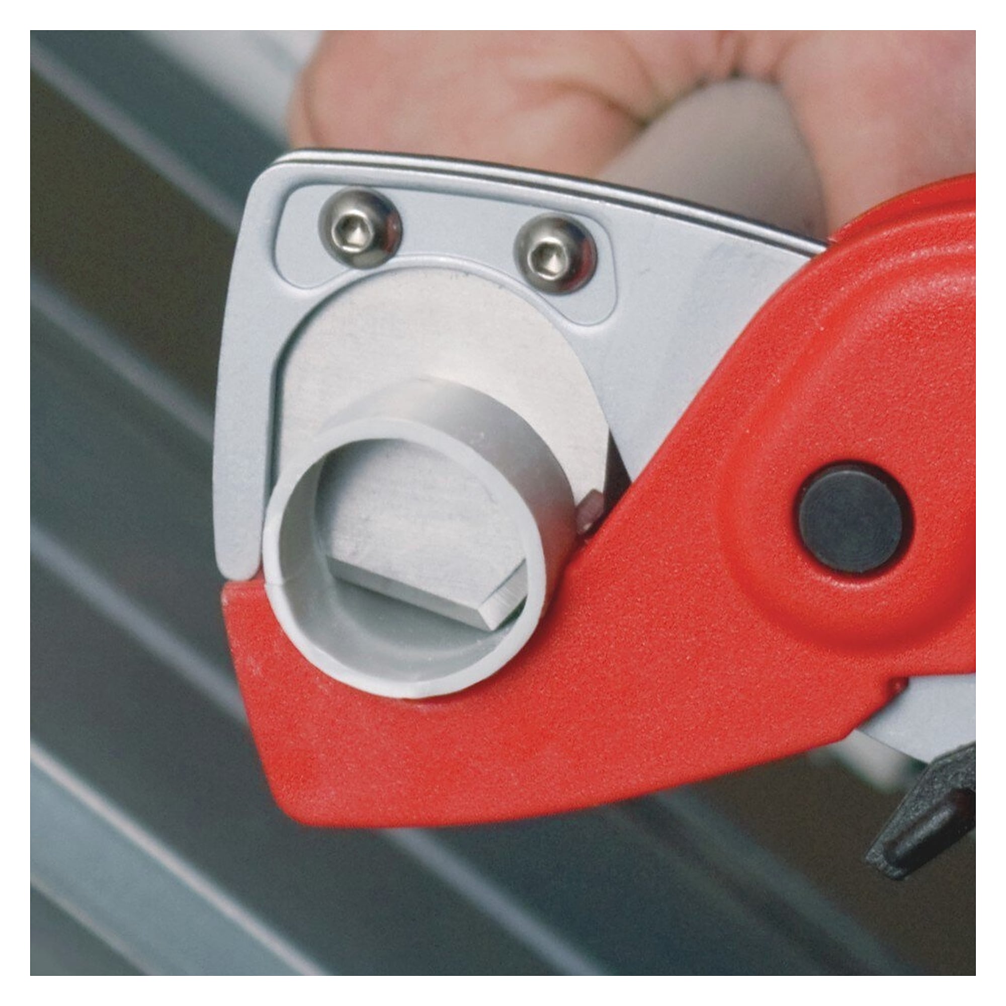 PlastiCut hose and conduit cutter for plastic pipes and hoses up to 25 mm diameter, 185 mm - Knipex 90 20 185 SB