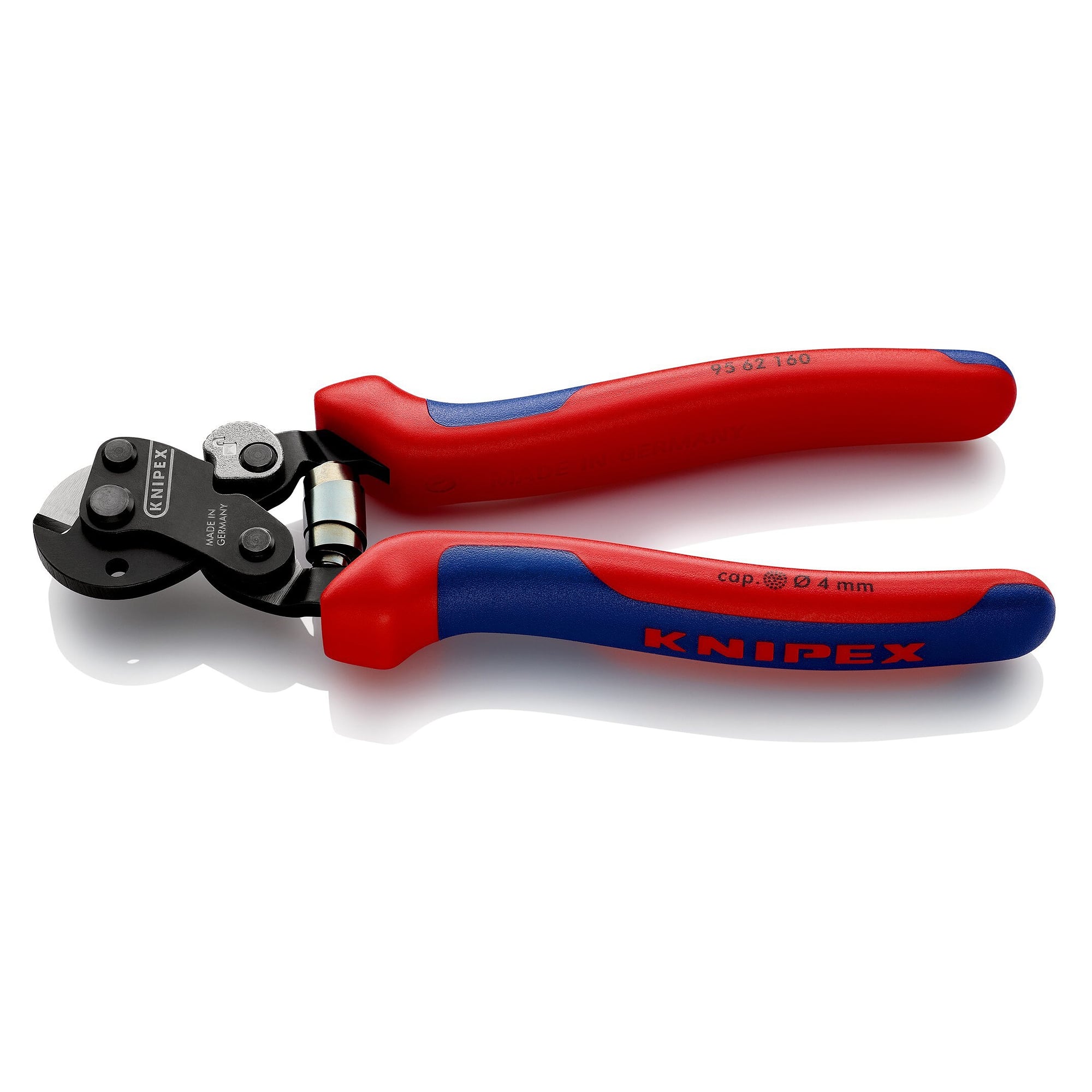 Cisaille à câbles métalliques 160 mm, aussi pour câbles haute résistance, brunie - Knipex 95 62 160 SB