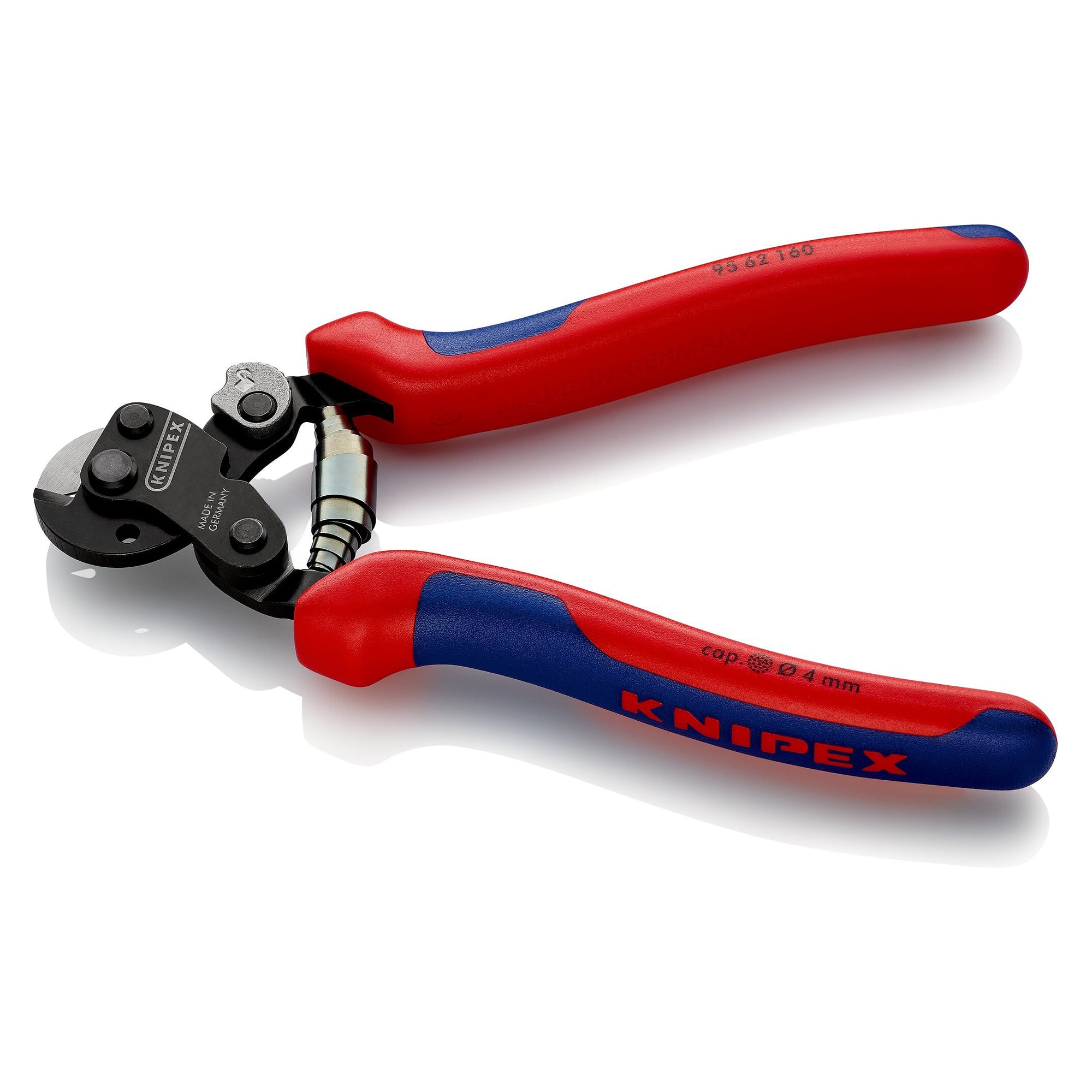 Cisaille à câbles métalliques 160 mm, aussi pour câbles haute résistance, brunie - Knipex 95 62 160 SB
