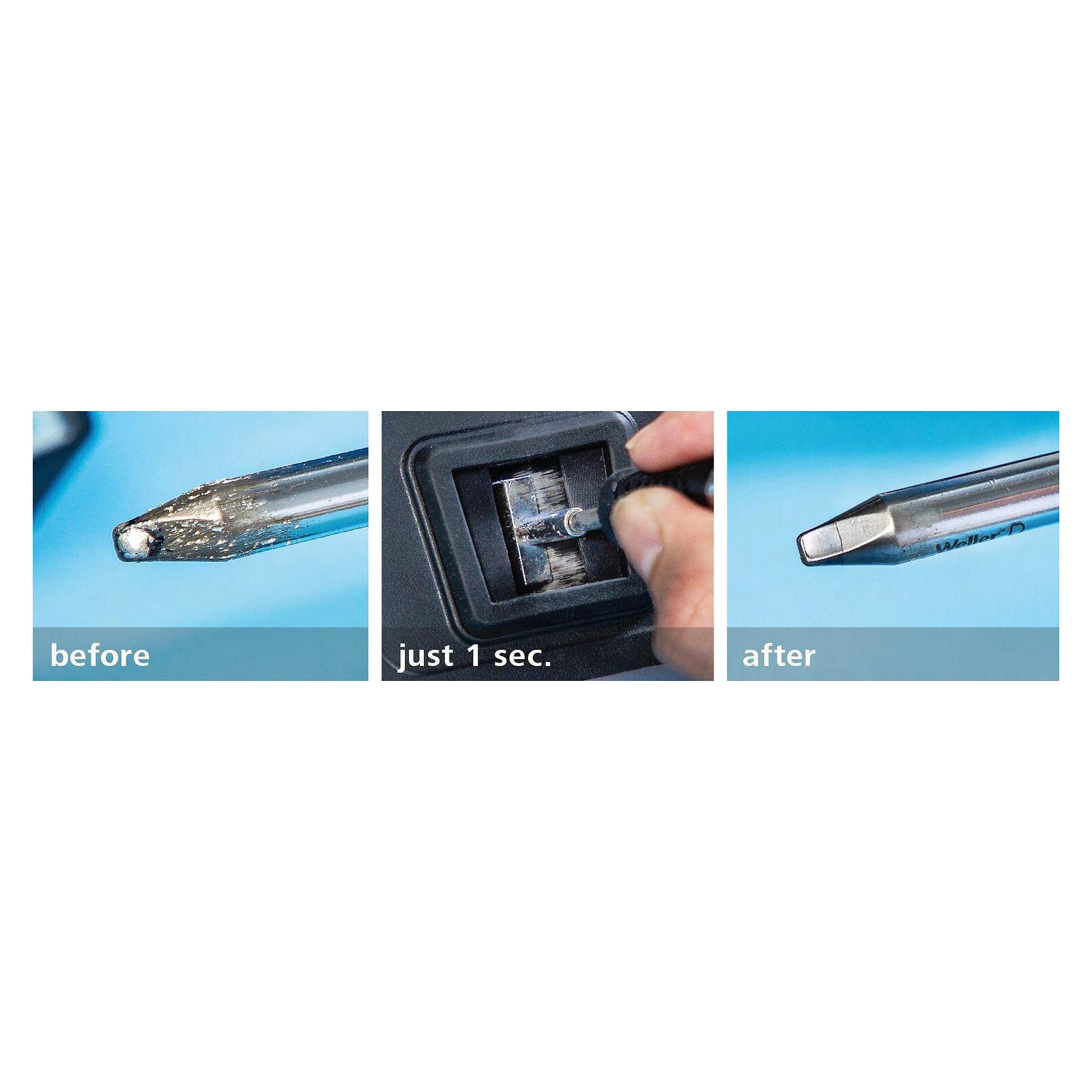 Automatischer Lötspitzenreiniger WATC100 mit Metallbürsten, ESD-sicher, 24 V - Weller WATC100M