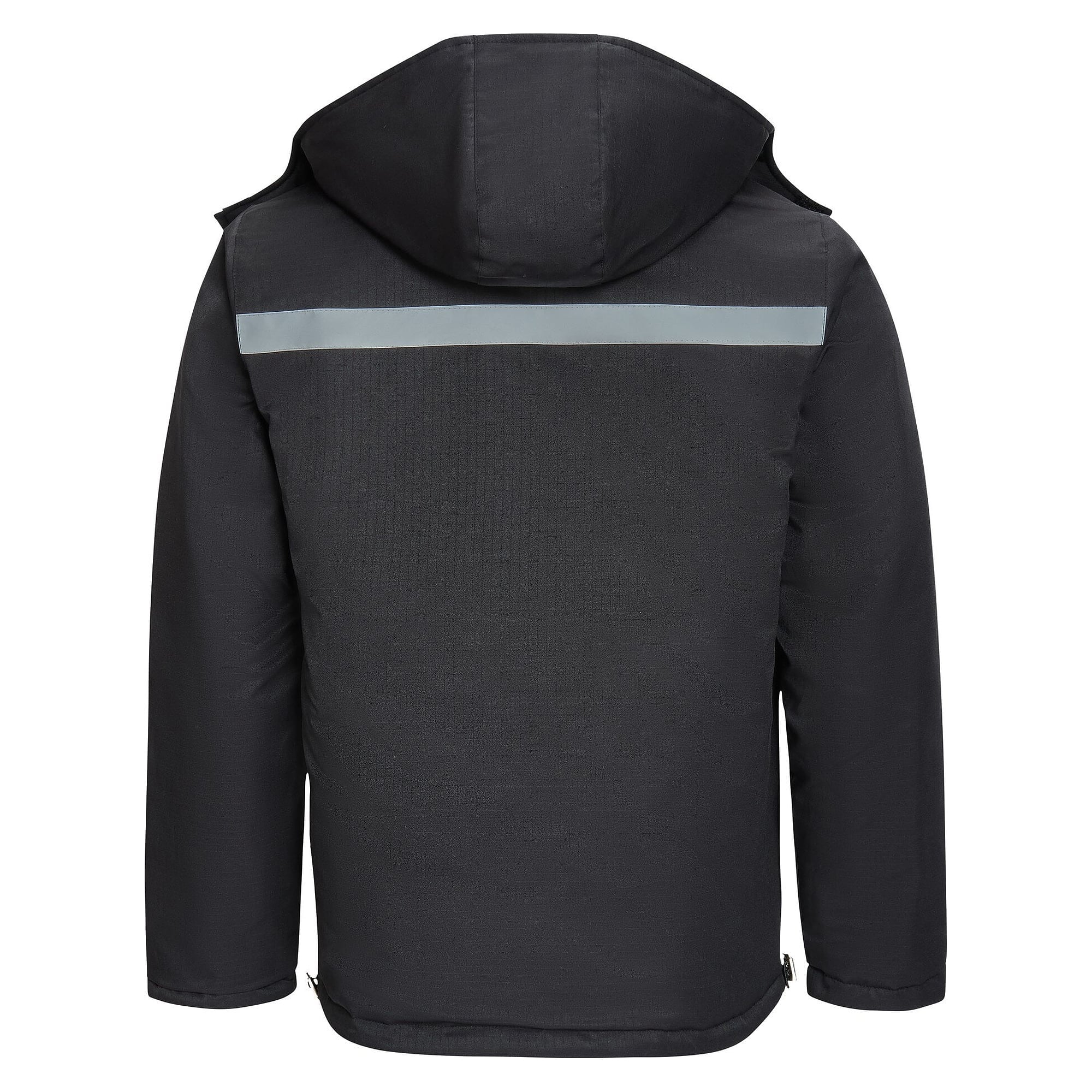 ESD winter jacket with detachable hood, 215 g/m², unisex, black, size XXL - Safeguard 802598