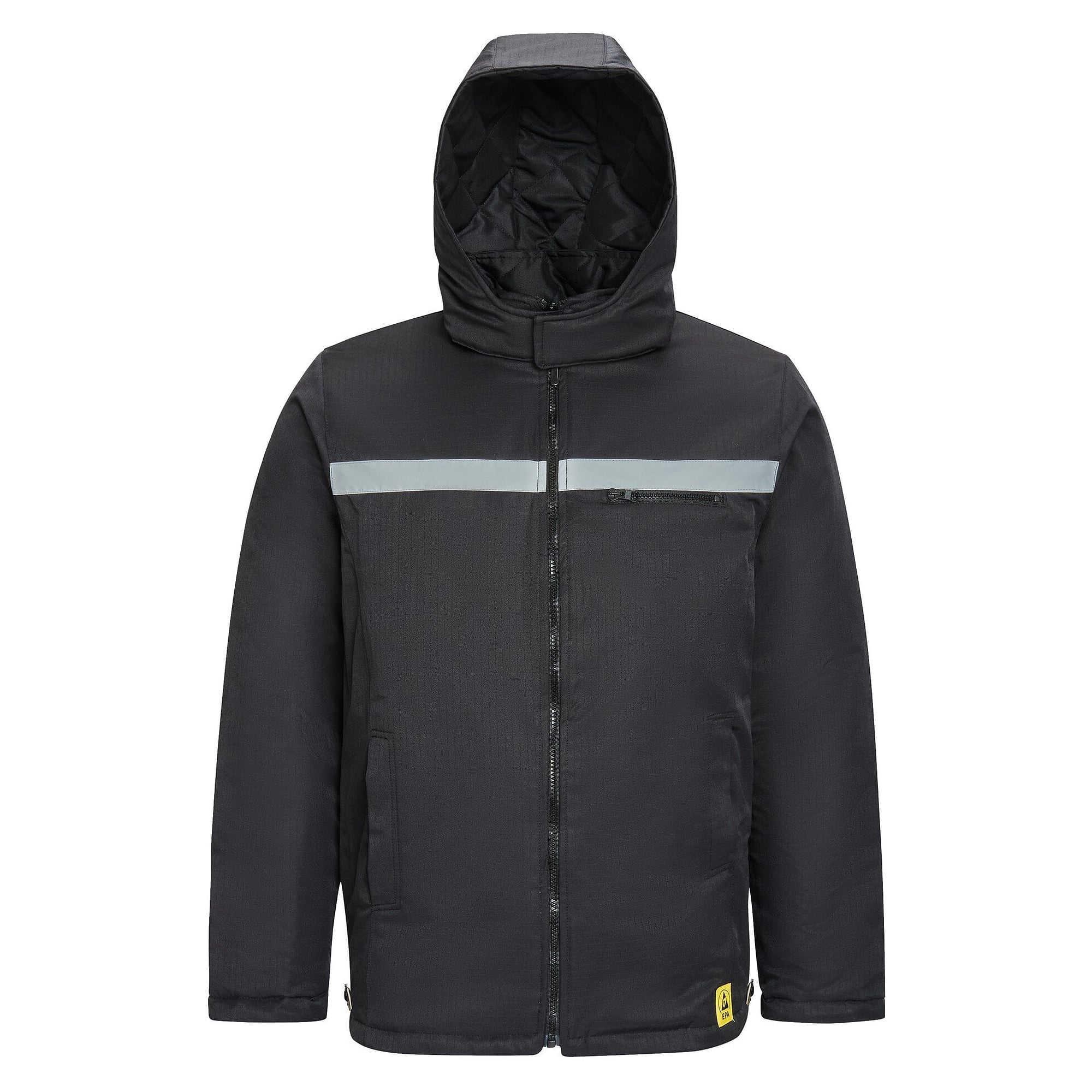 ESD-Winterjacke mit abnehmbarer Kapuze, 215 g/m², unisex, schwarz, Größe 4XL - Safeguard 802600
