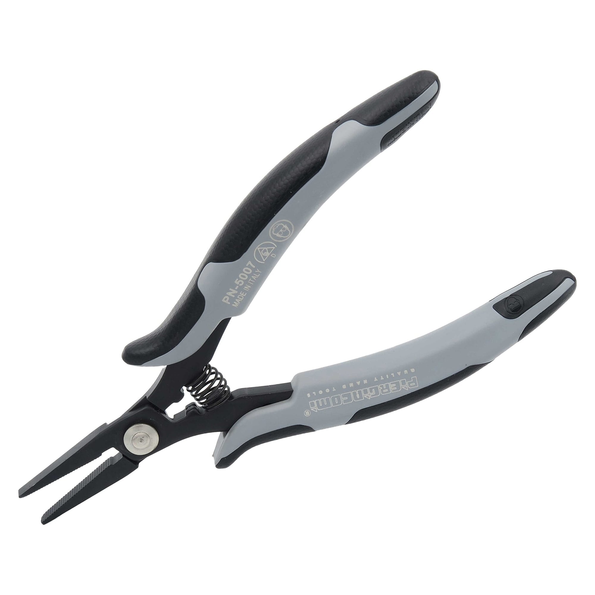 ESD-Flachzange lang mit geriffelten Backen, 154 mm - Piergiacomi PN 5007 D