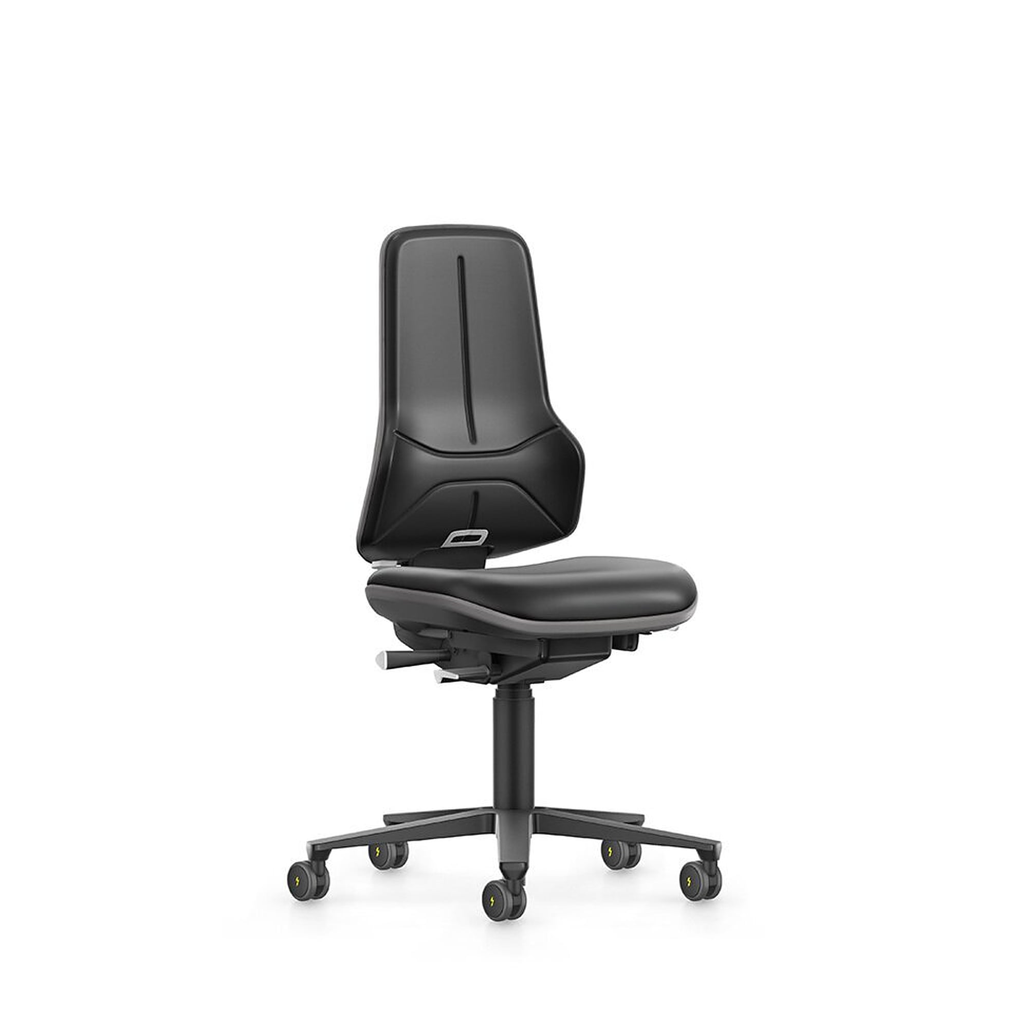 Siège de travail ESD charges lourdes Neon XXL, similicuir Magic, bande flexible grise - Bimos 9575E-MG01-3278