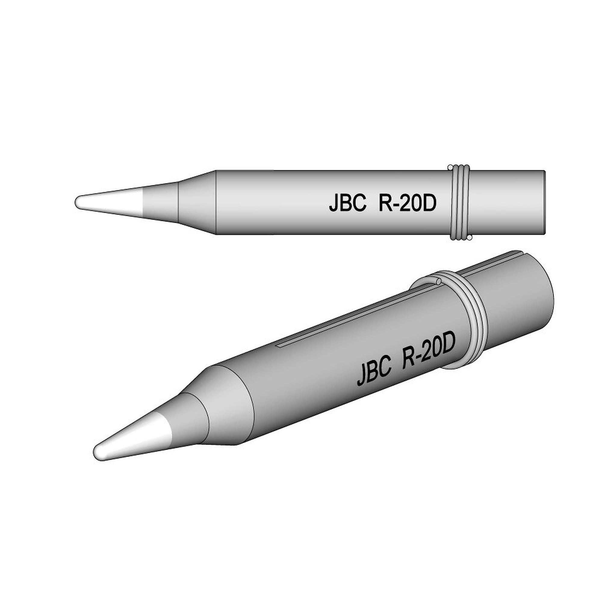 Lötspitze R-20 spitz und gerade, Ø 2 mm, für Lötkolben 65ST - JBC 0650903