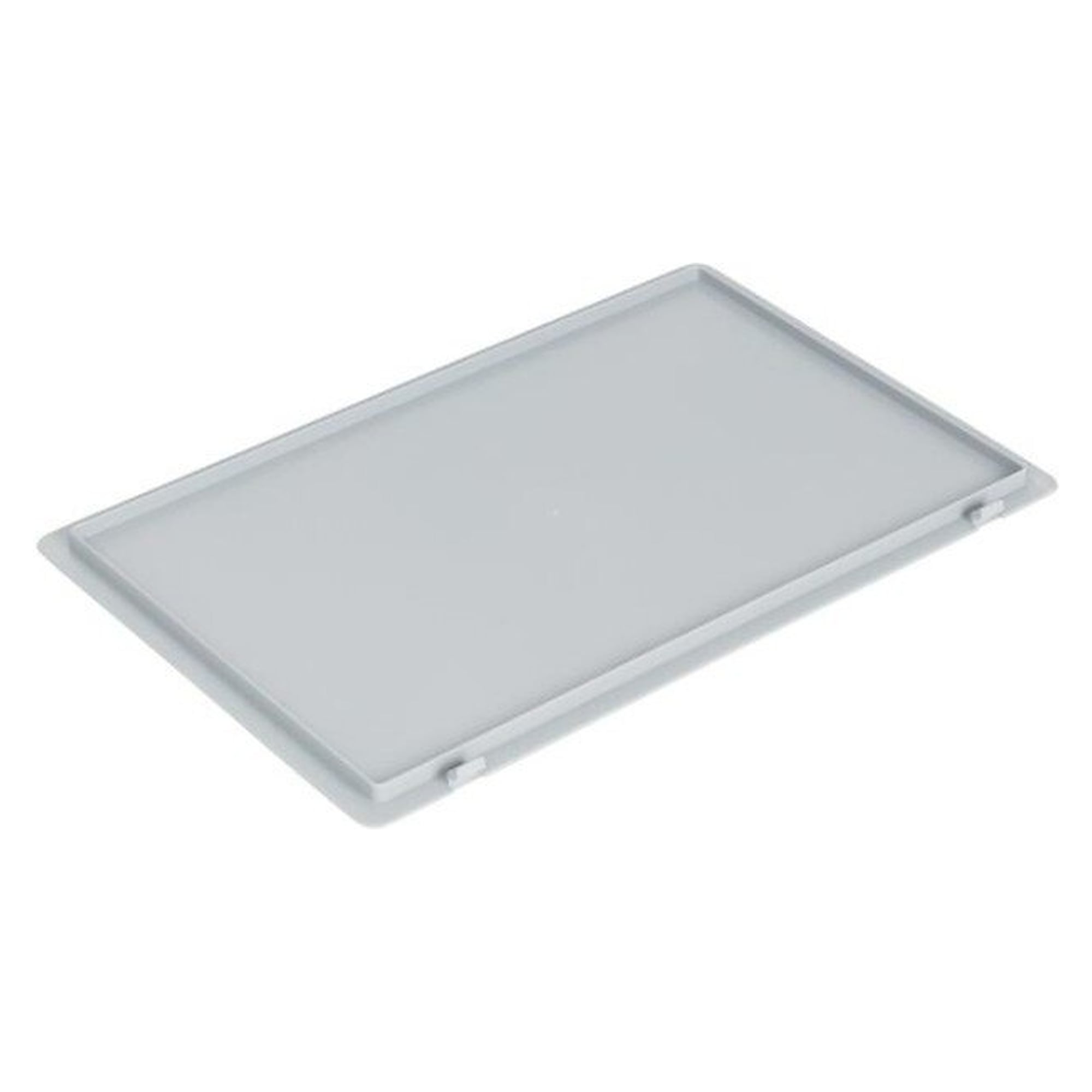 Hinged lid NB 64 for 600 x 400 mm containers, PPC, gray RAL 7001 - WEZ 1007756