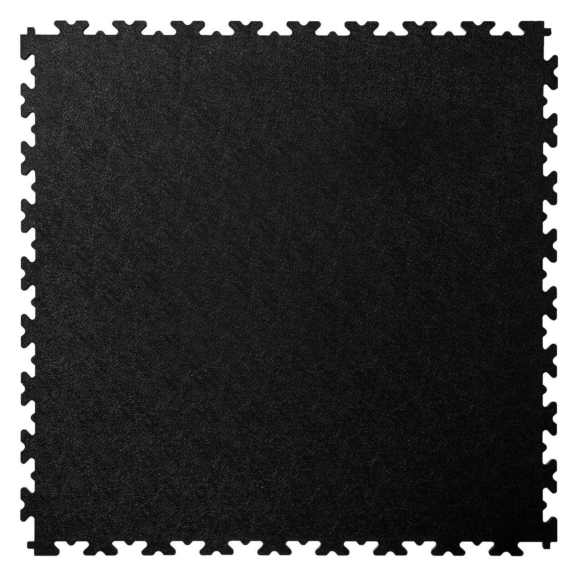 ESD floor tile SOFT X-LOG, anti-fatigue, PVC, black (RAL 9017), smooth, 497x497x7 mm, pack of 4 - Ecotile X500/7/AF/ESD101
