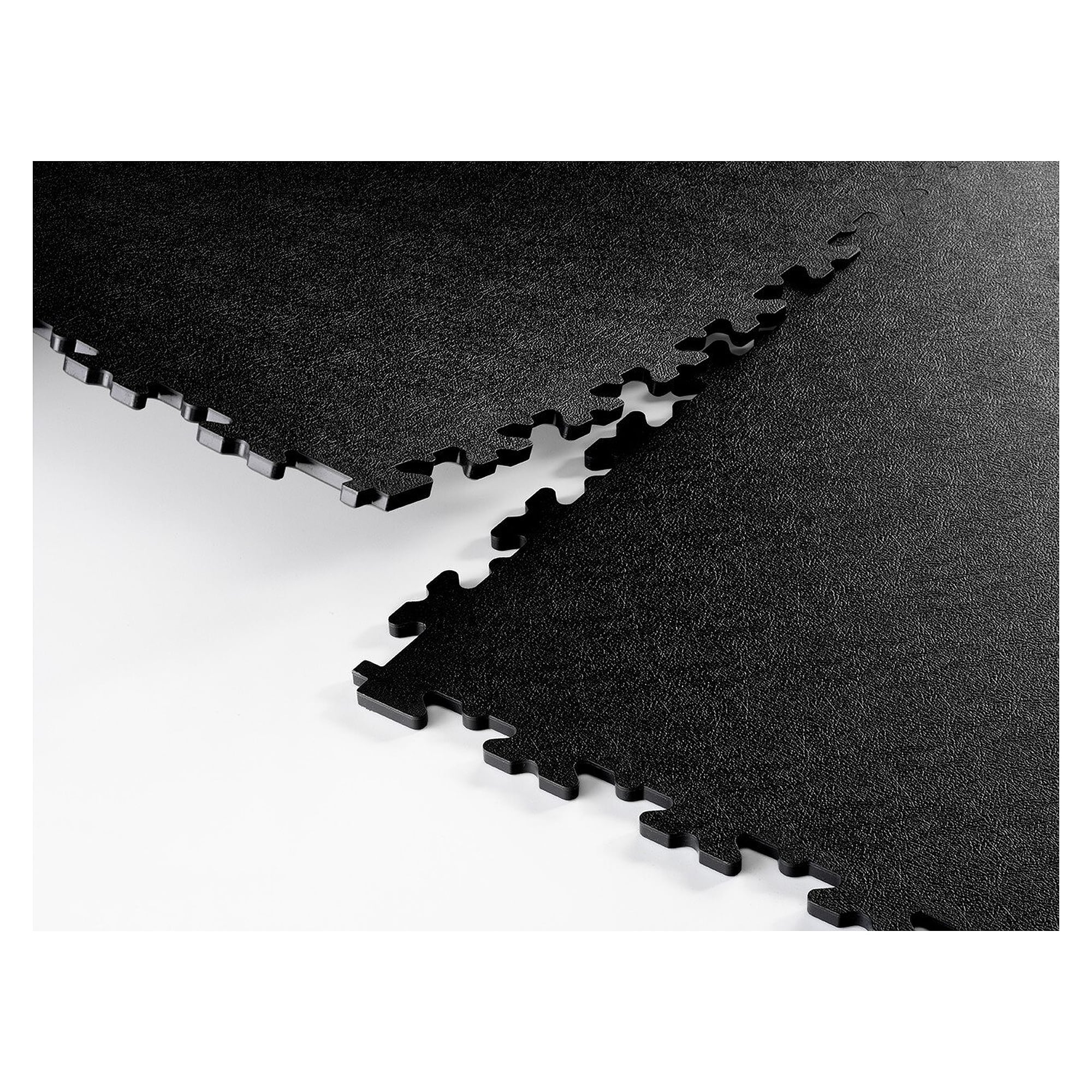 Dalle de sol ESD SOFT X-LOG, anti-fatigue, PVC, noir (RAL 9017), lisse, 497x497x7 mm, lot de 4 - Ecotile X500/7/AF/ESD101