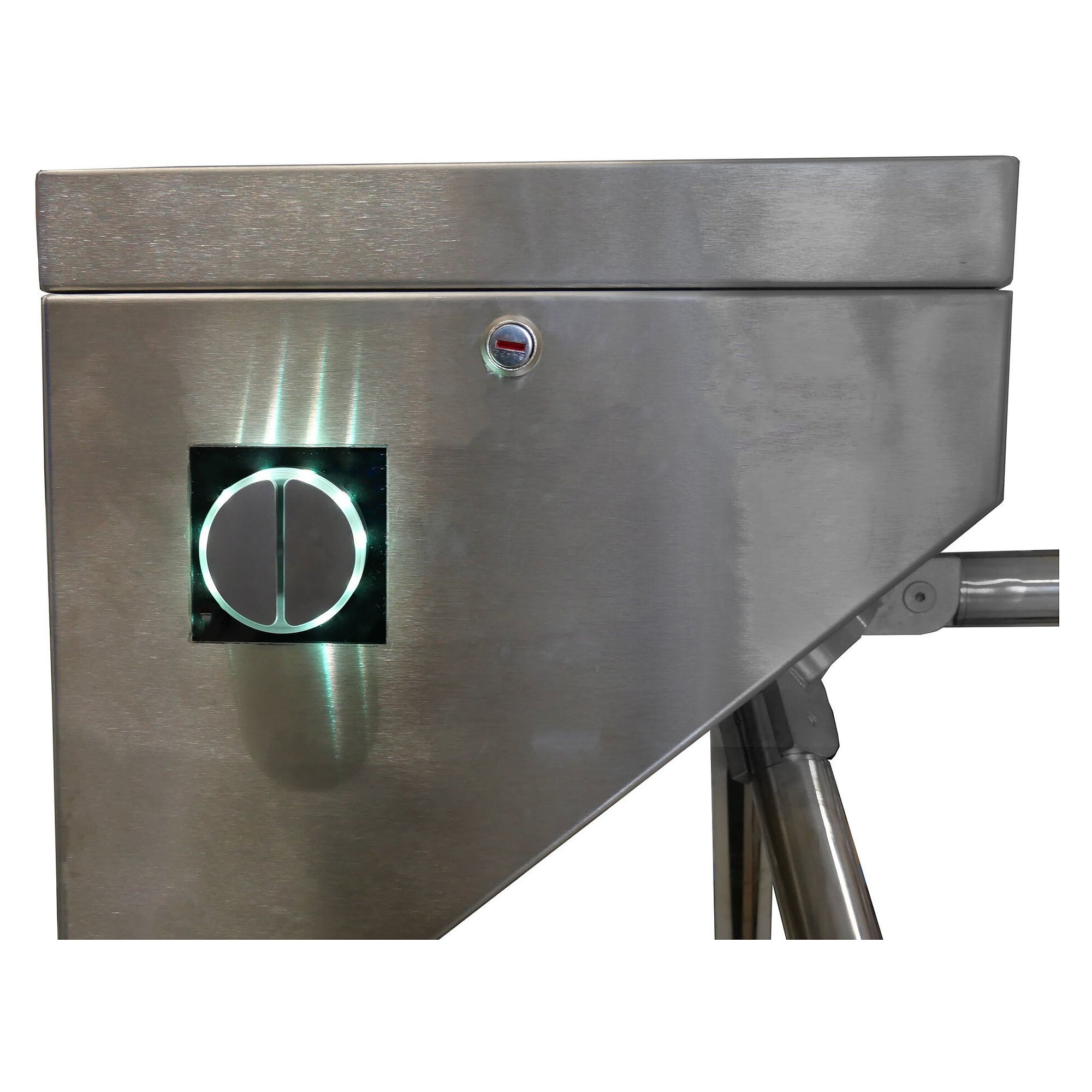 EPA-Zutrittskontrolle mit Drehsperre links, integrierter ESD-Tester SGT ProPlus und RFID - Safeguard SGT ProPlus DS lefty turn