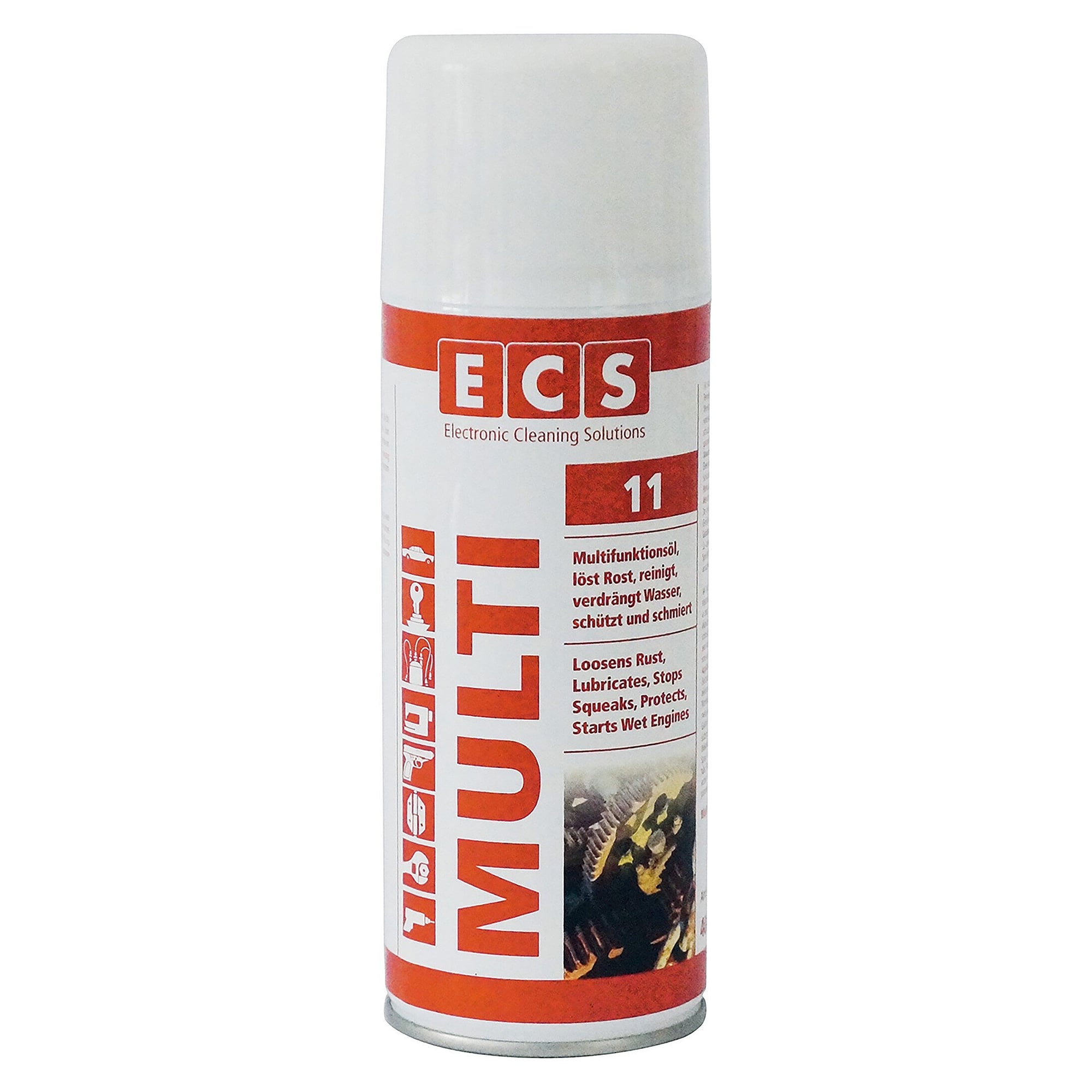 Multifunktionsöl Multi Spray 400 ml, löst Rost, verdrängt Wasser, schmiert und schützt - ECS 711.400.000
