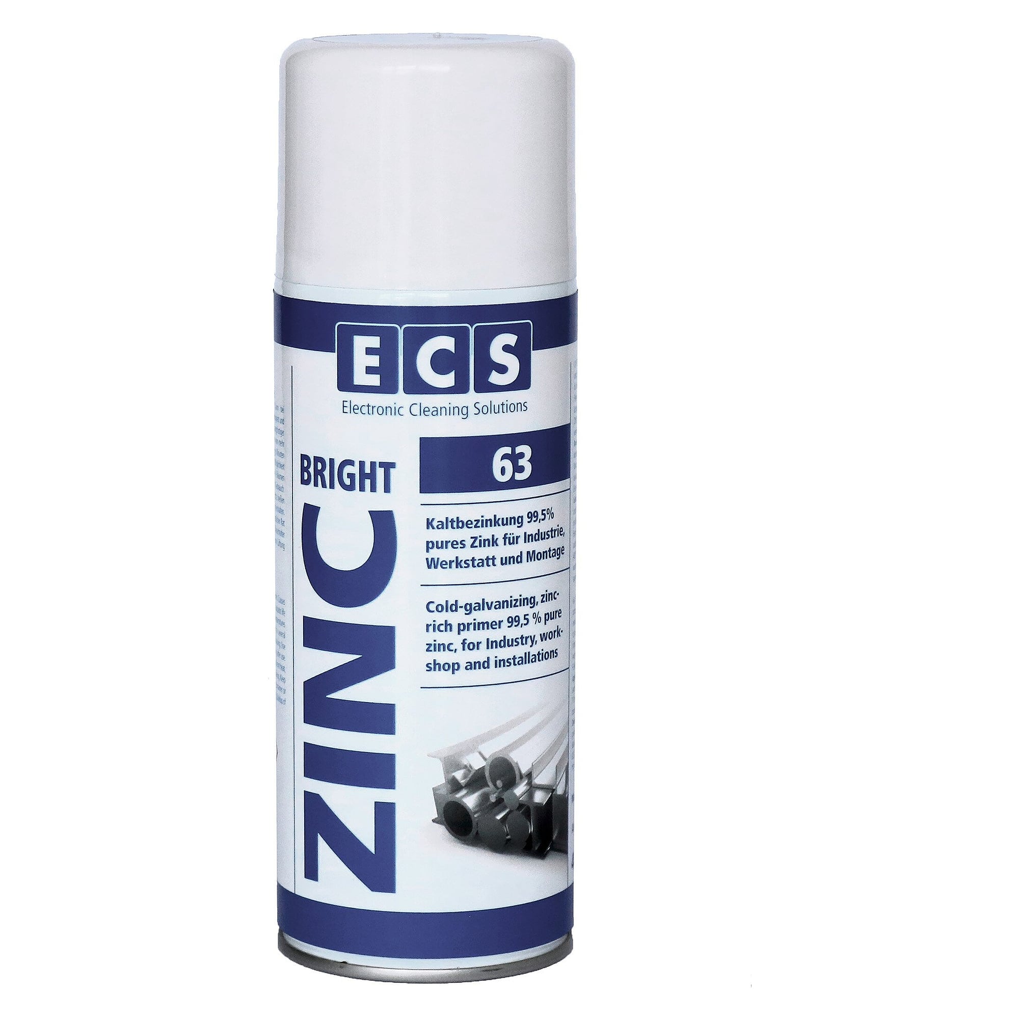 Zinc-Bright zinc-rich anti-corrosion coating, 99.5 % zinc, 400 ml spray - ECS 763.400.000