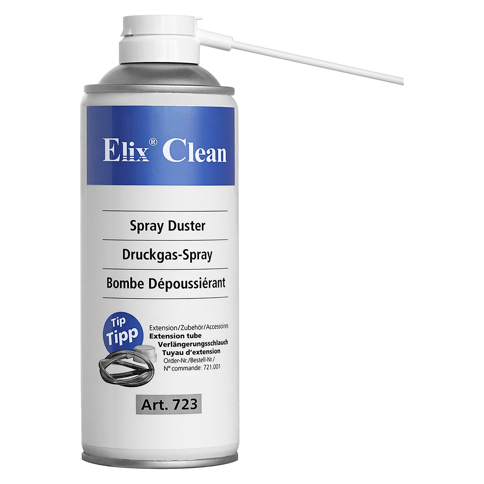 ELIX duster spray non-flammable, 400 ml, with extension tube for dust removal - ECS 723.400.000