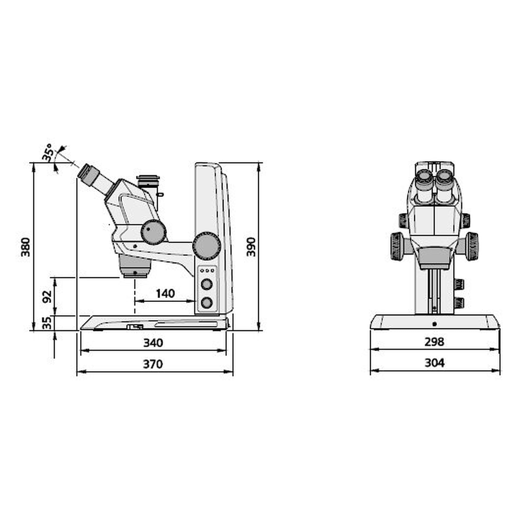 Microscope stand M without illumination, 360 mm column, 190 mm travel, 76 mm carrier - Zeiss 435424-9100-000
