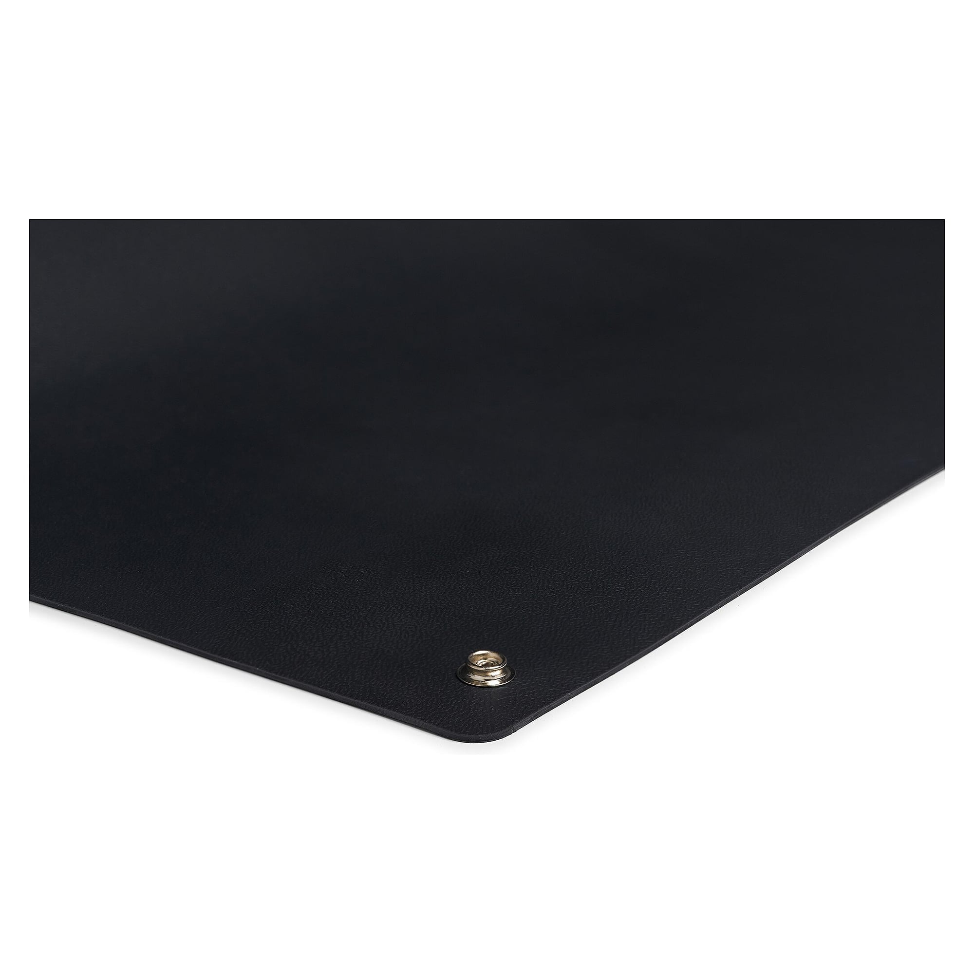 ESD Table Mat Premium Black 600 x 400 x 2 mm, Two-Layer, 2x 10 mm Press Stud - Safeguard SG-TM-SW-GL-2DK-400X600X2