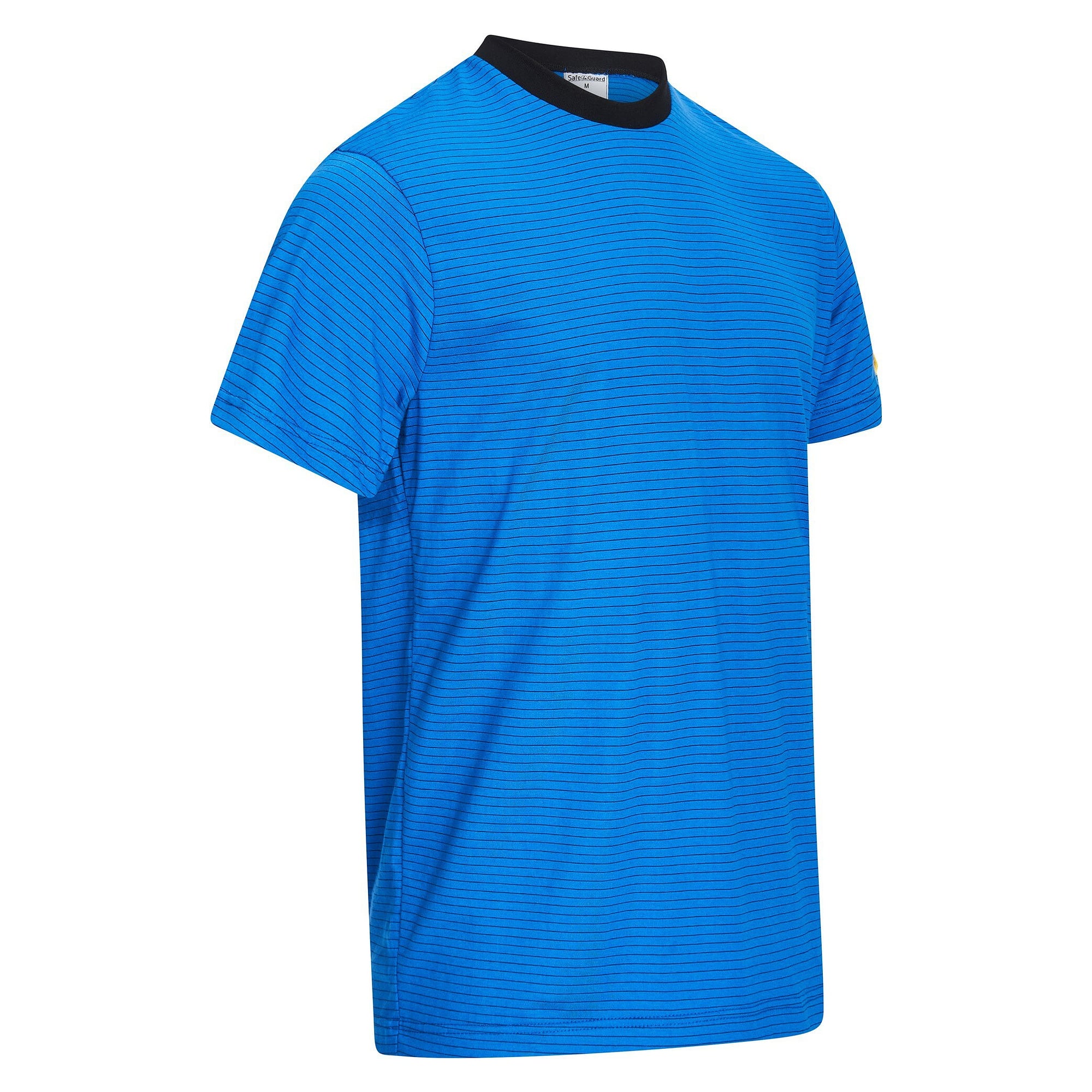 T-shirt ESD col rond noir, 150 g/m², coton/carbone, bleu royal, taille 7XL - Safeguard TKO-TS15-RB7XL-STANDARD