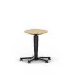 Allround Hocker 1 mit Gleitern, Buche Schichtholz, Farbring grün, Sitzhöhe 450 bis 650 mm - Bimos 9460-3000-3280