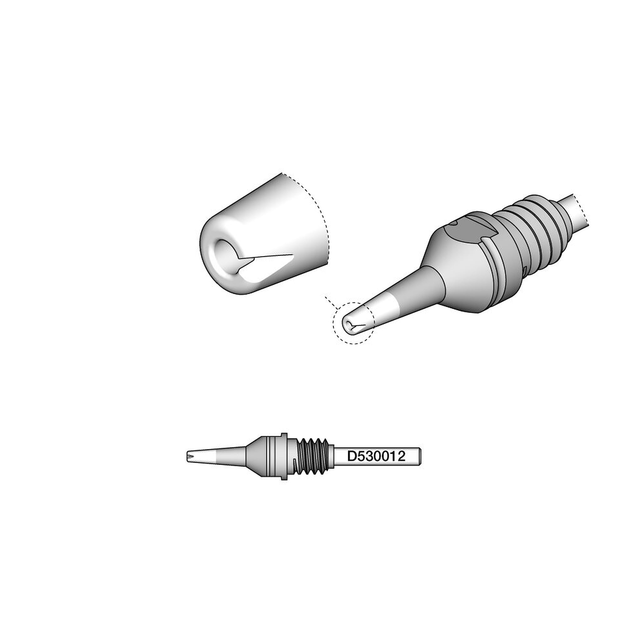Panne à dessouder nettoyage de pastilles Ø int. 0,8 mm Ø ext. 1,8 mm - JBC D530012