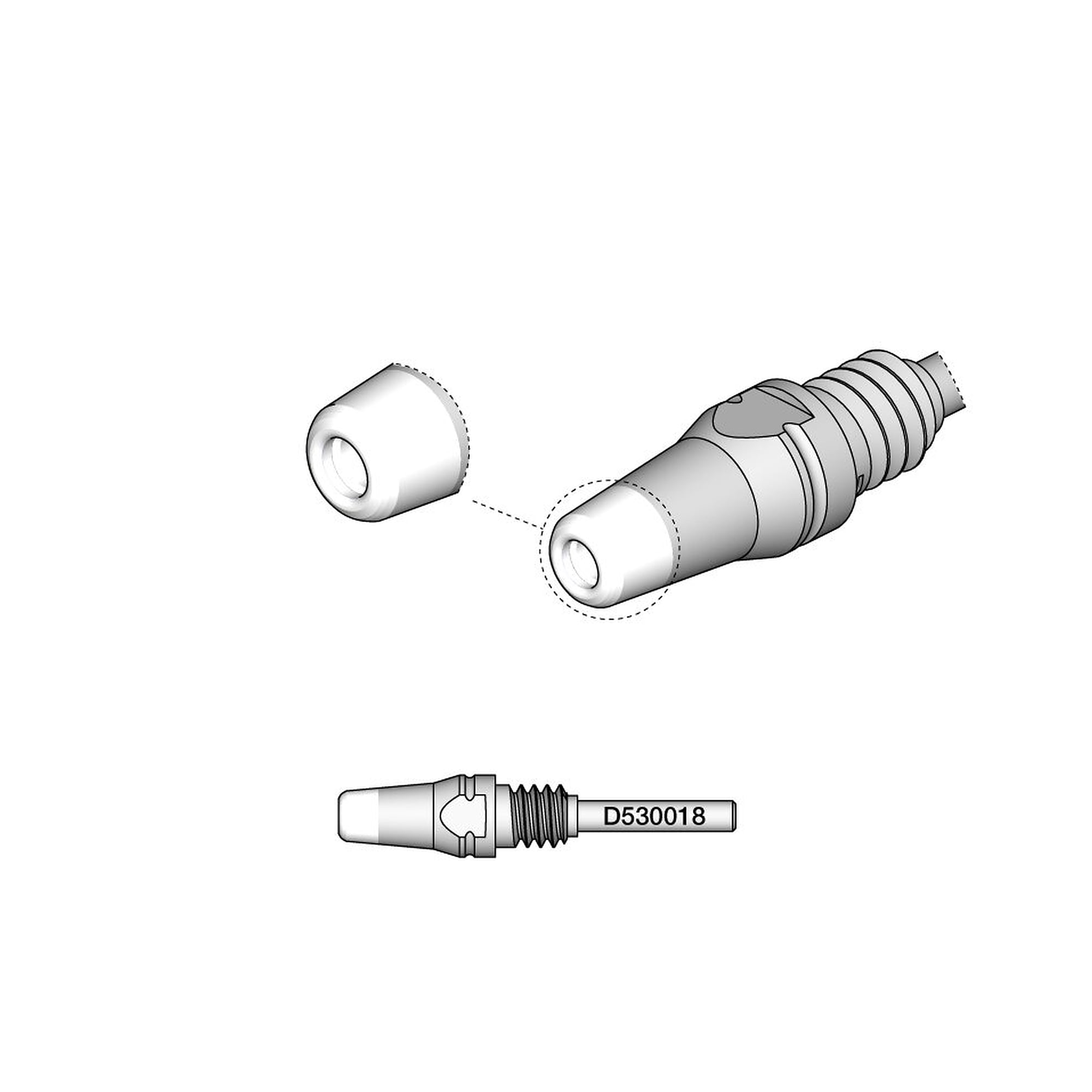 Panne à dessouder D530 pour broches jusqu'à 2 mm, Ø intérieur 2,2 mm, pour DT530 - JBC D530018