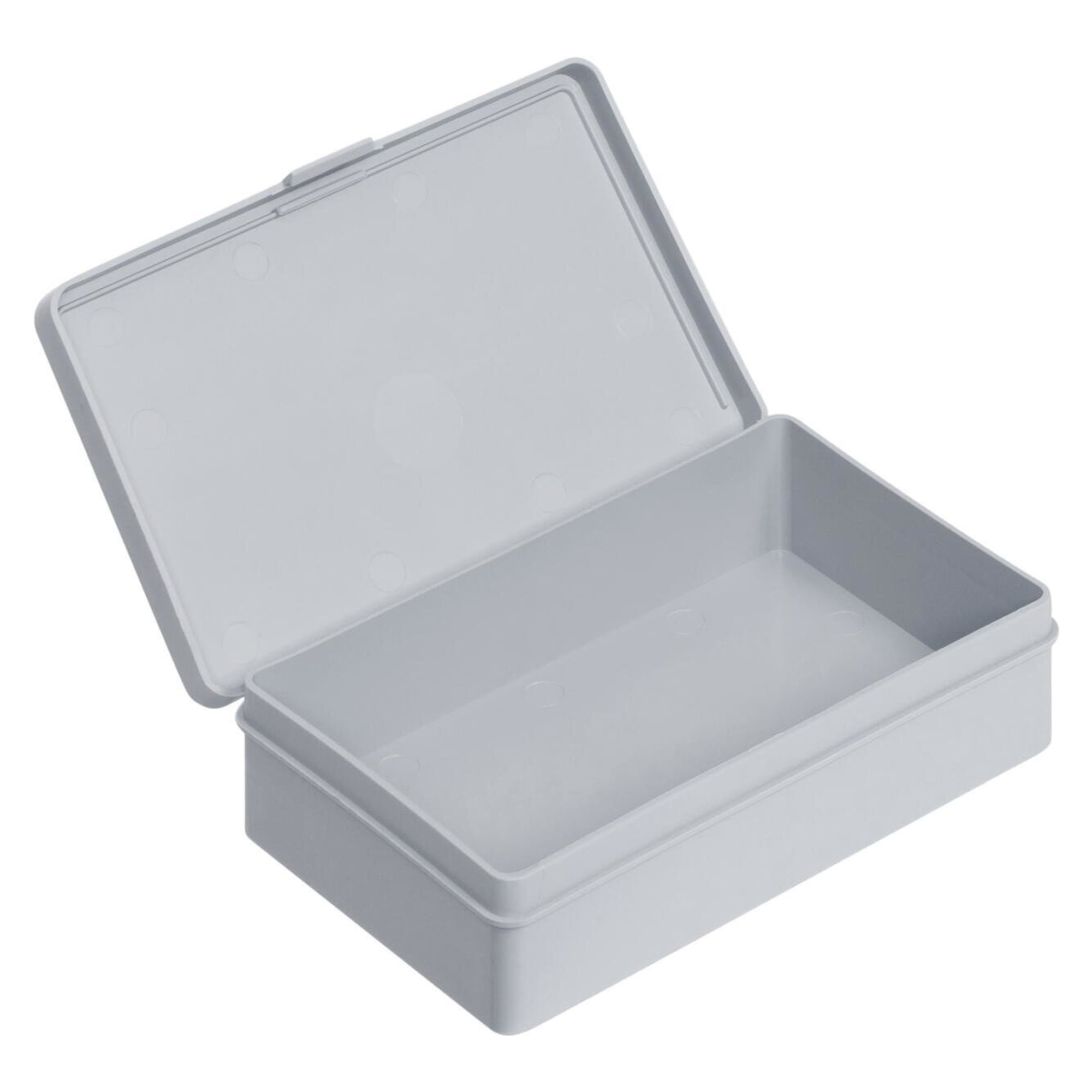 FTB hinged box with flip lid, PP, grey, 136 x 87 x 35 mm, 0.3 l - WEZ 1003269