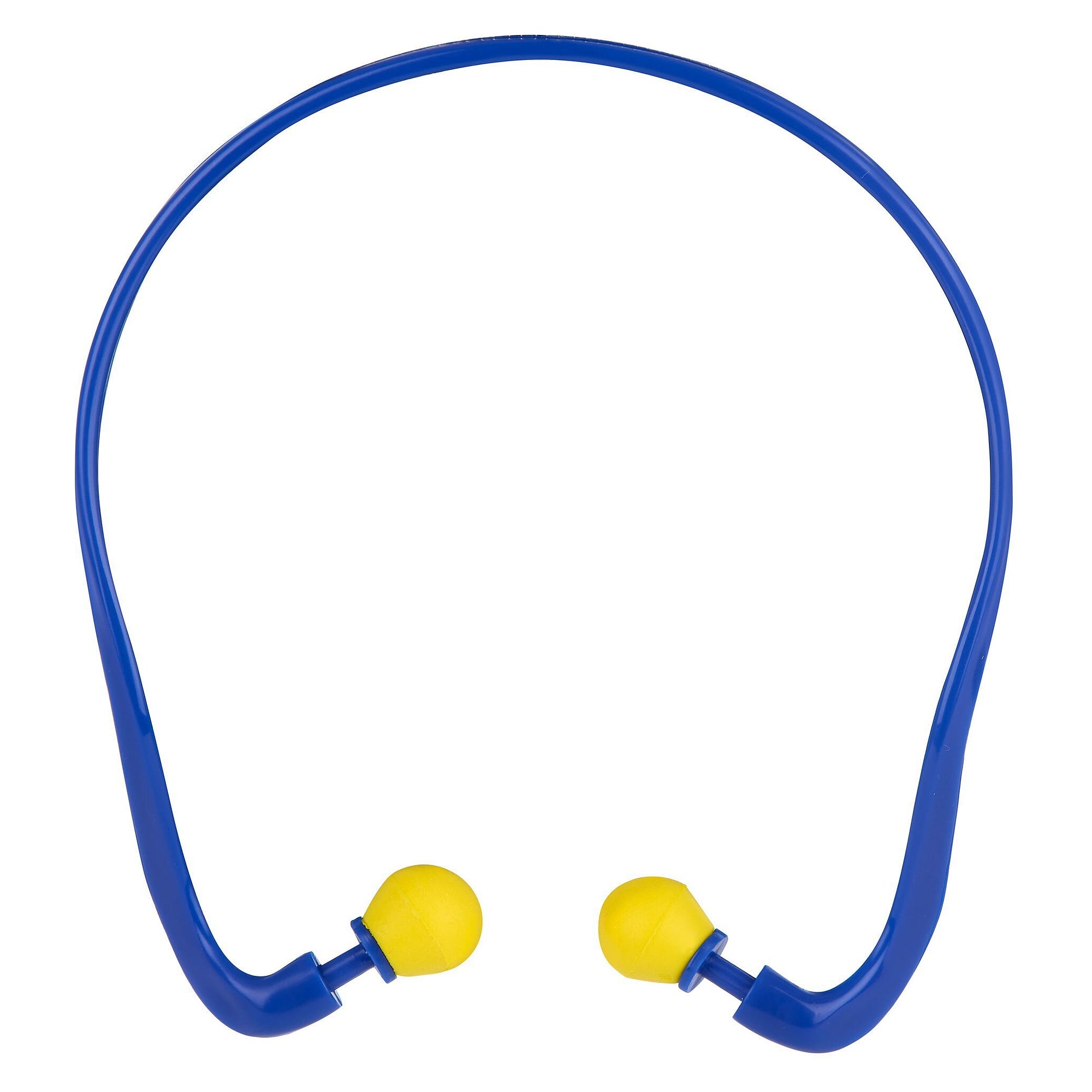 Mehrweg-Bügelgehörschutz mit Schaumstoffstöpseln, SNR 29 dB, Box mit 20 Stück, blau/gelb - DS Safety Wear EP100BY