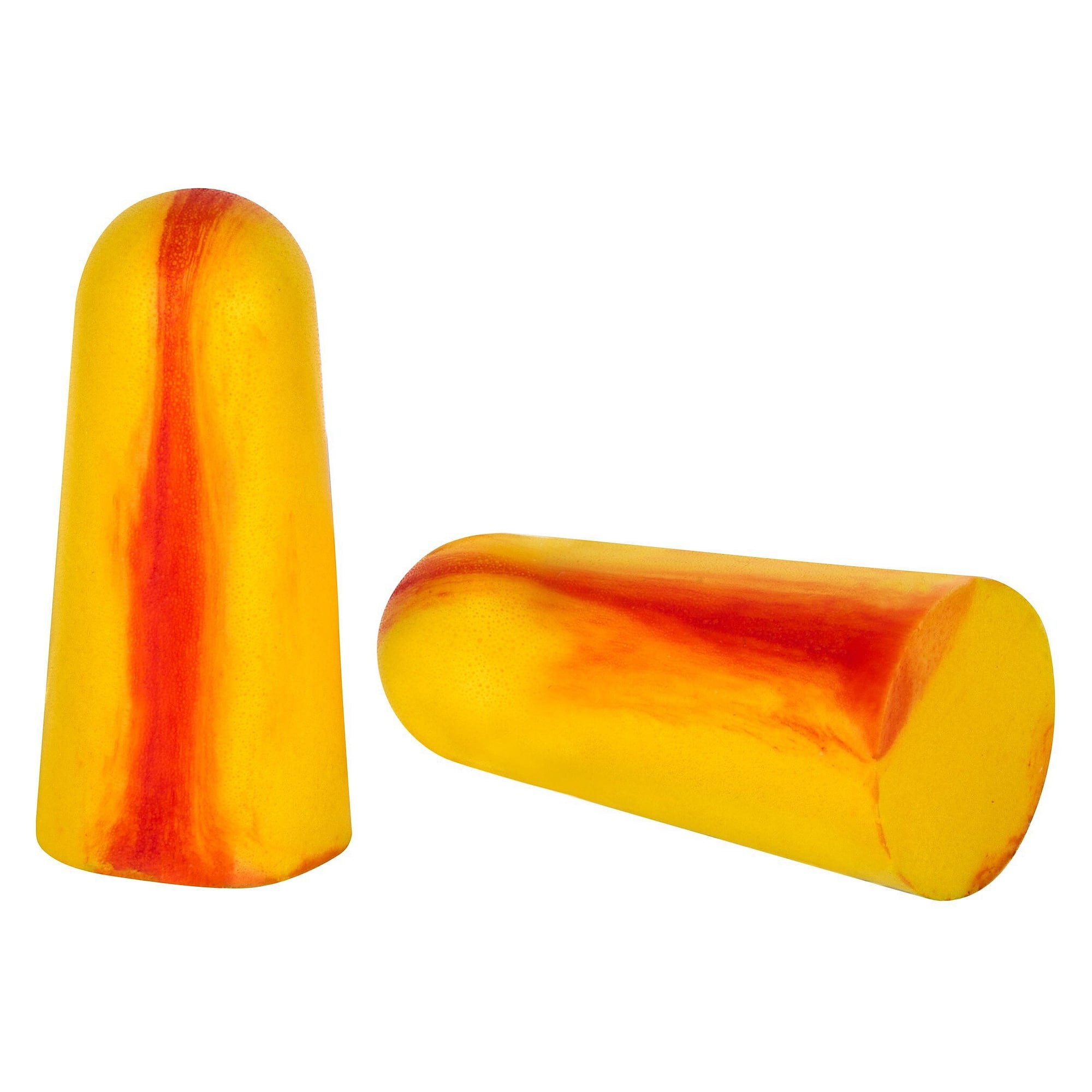 Disposable PU foam earplugs, SNR 37 dB, box of 200 pairs, yellow/orange - DS Safety Wear EP1227YO