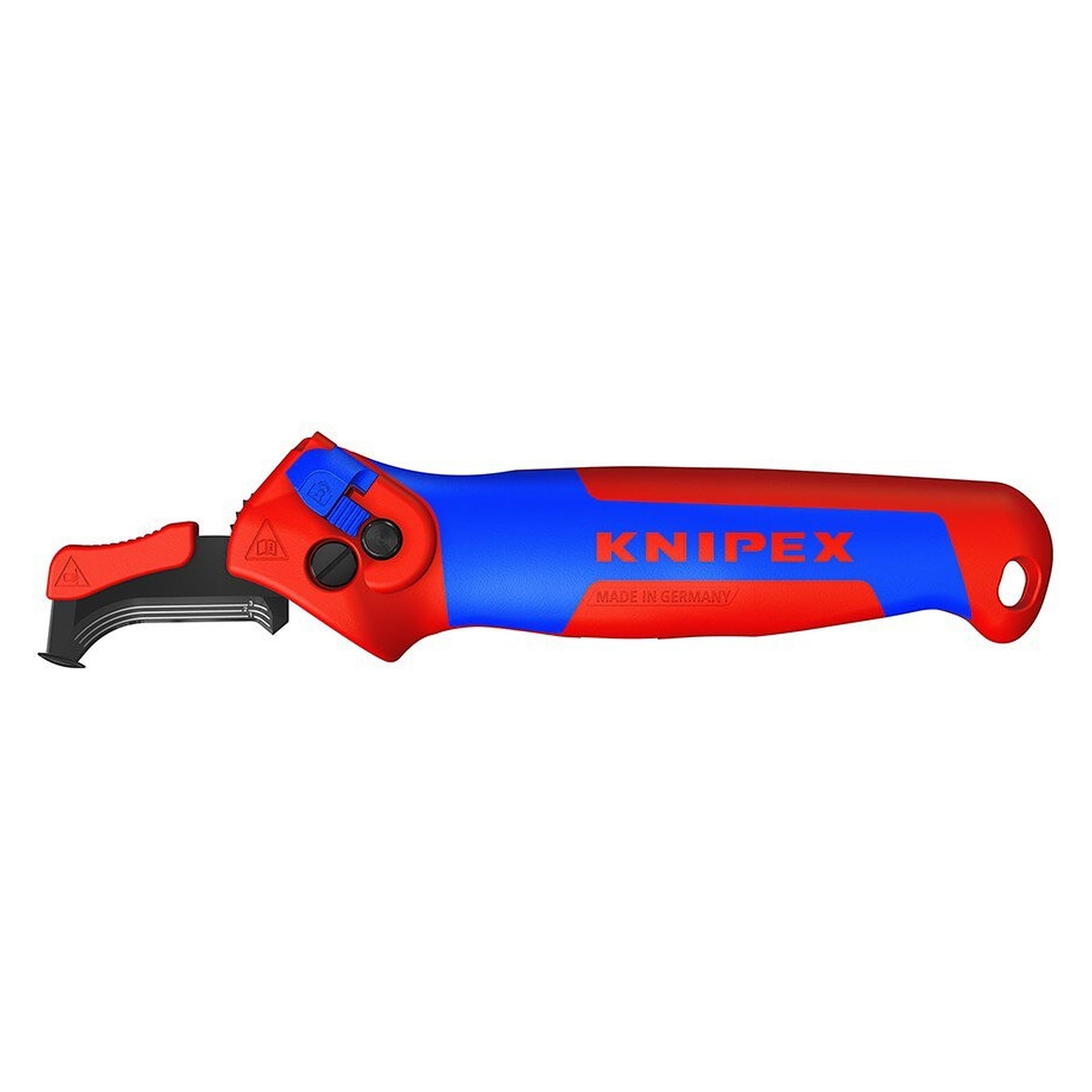 Dismantling knife with sliding shoe and ratchet function, sheaths up to 7 mm wall thickness - Knipex 16 50 145 SB