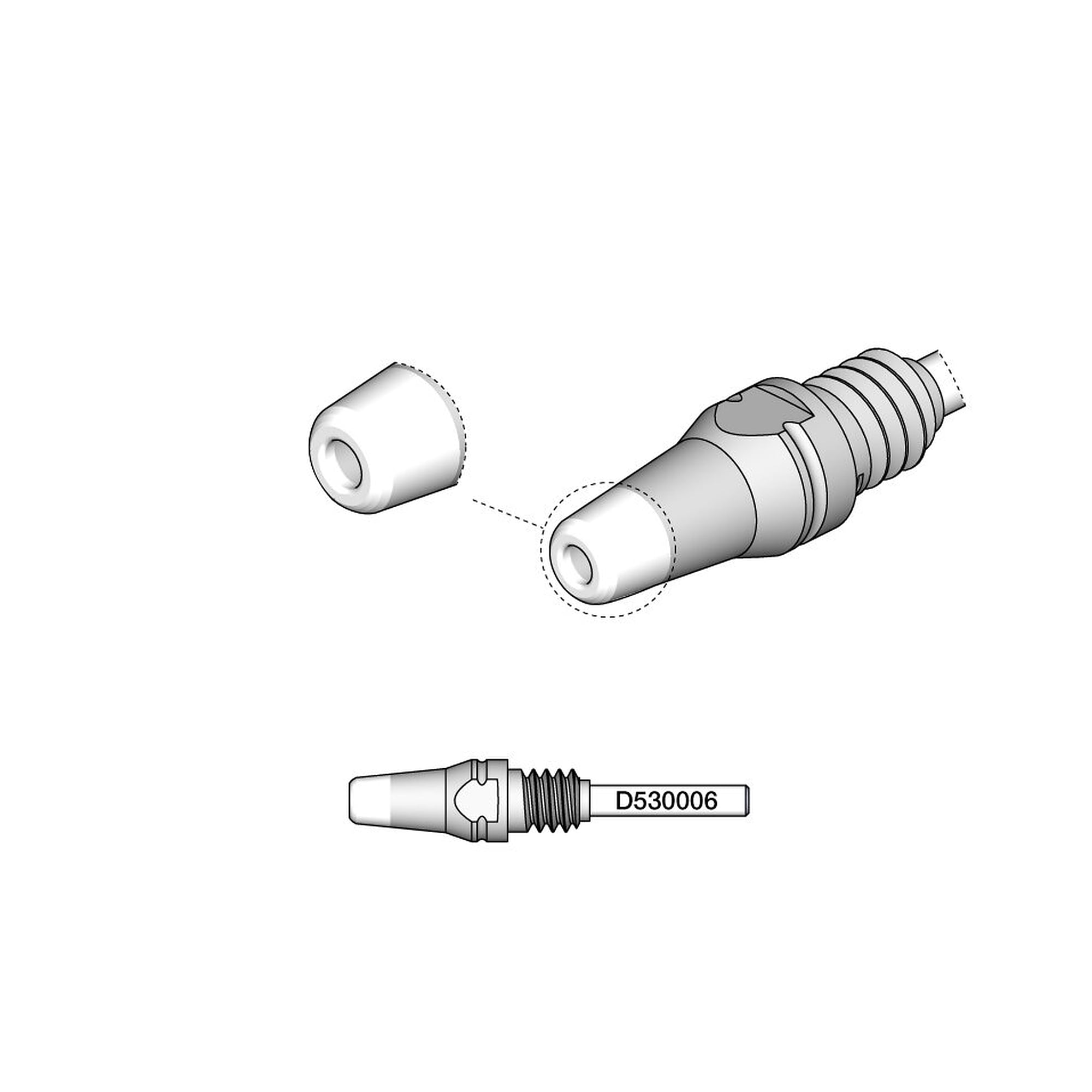 Panne à dessouder D530 pour broches jusqu'à 1,7 mm, Ø intérieur 1,9 mm, pour DT530 - JBC D530006