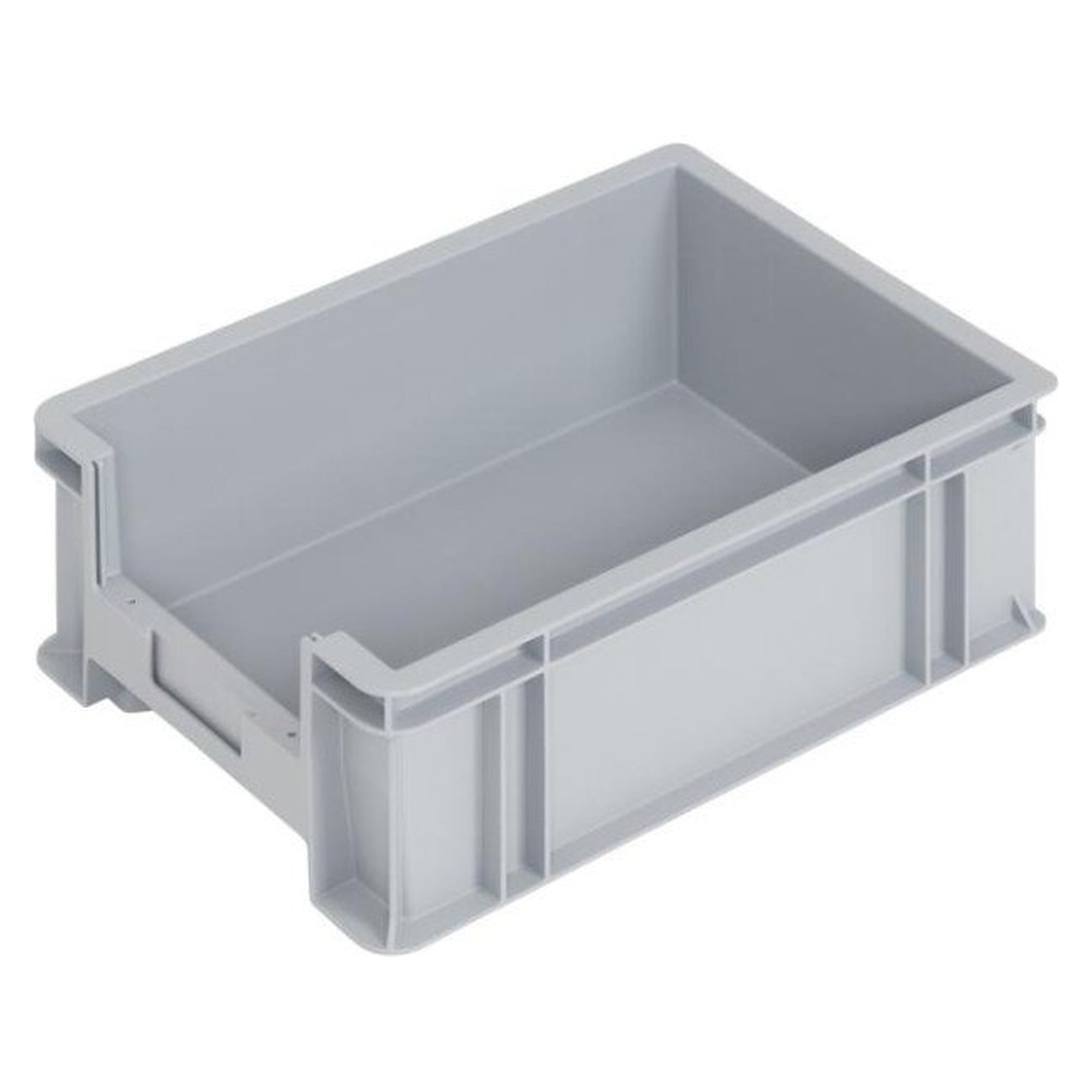 SGL-Norm Lagerbehälter LL Vista mit Eingrifföffnung, 400 x 300 x 145 mm, 12 l, grau - WEZ 1003597