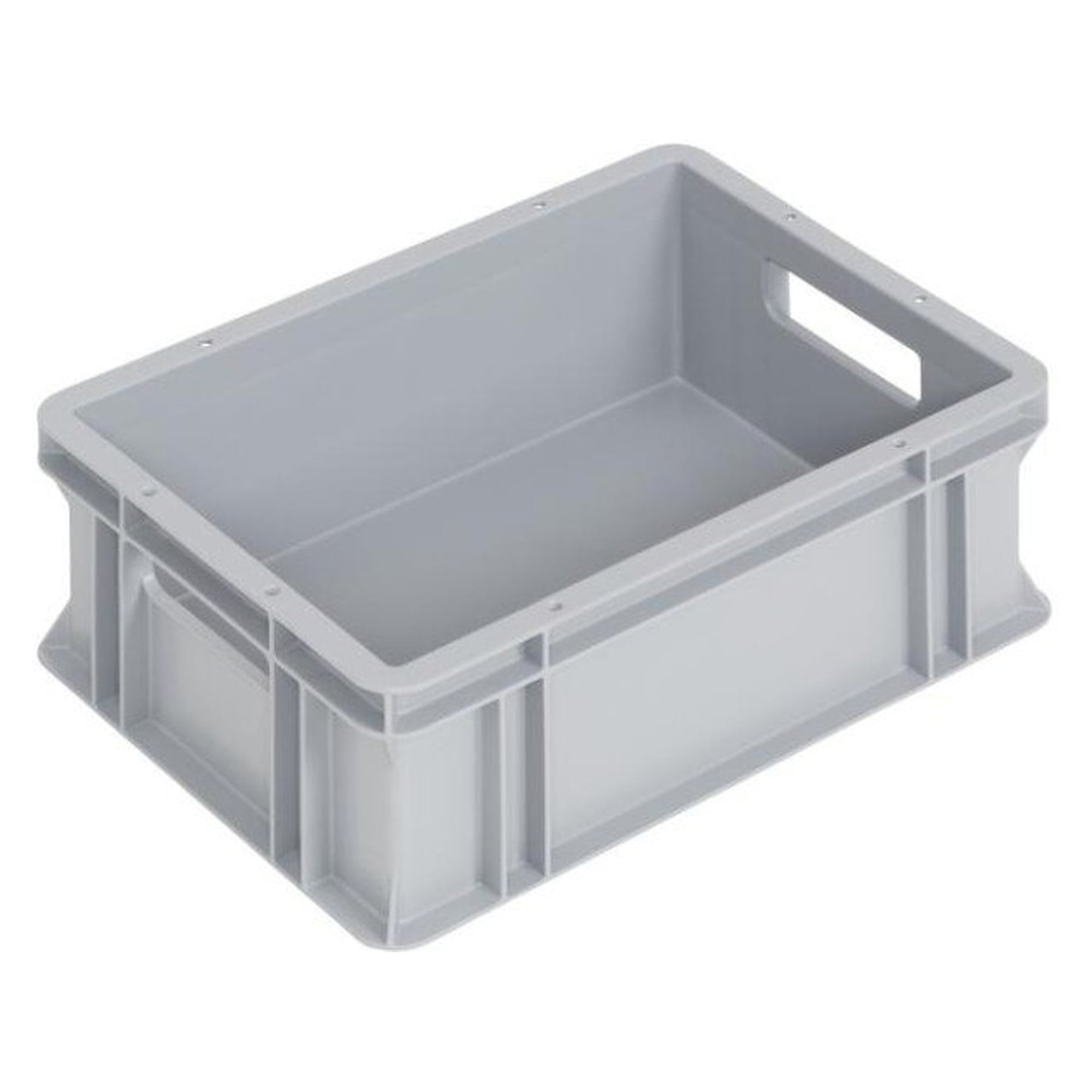 SGL-Norm Lagerbehälter LL aus PPC mit 2 Grifföffnungen, 400 x 300 x 145 mm, 12,2 l, grau - WEZ 1003566