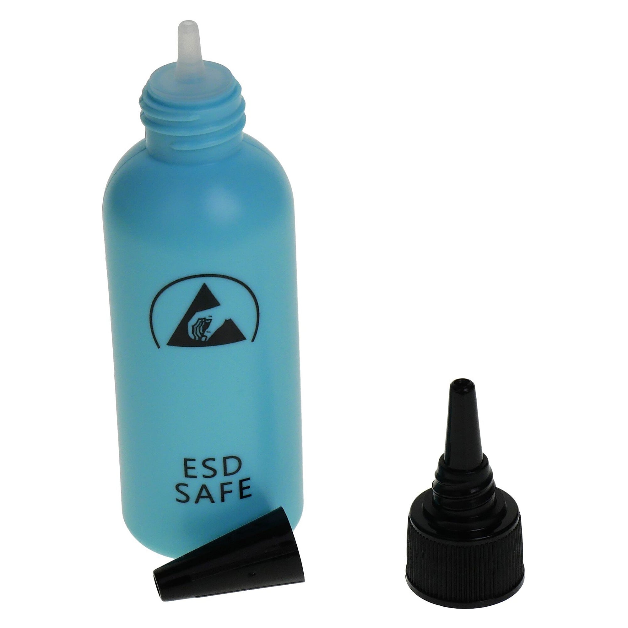 ESD-Dosierflasche 60 ml mit Nadel 26 Gauge (0,260 mm), Blau, Polyethylen - A1-ESD WL86233