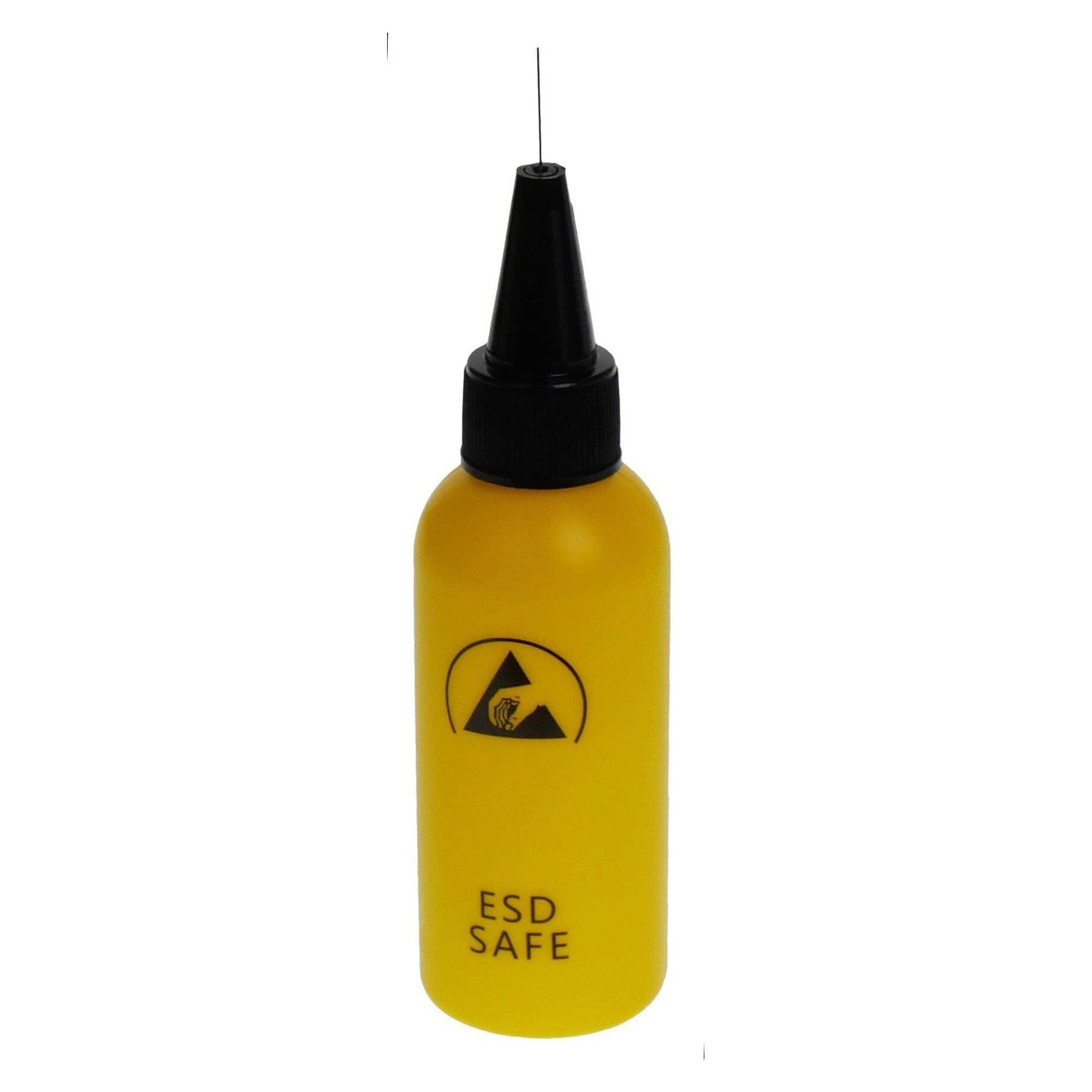 ESD Needle Dispensing Bottle 60 ml, 26 Gauge Needle (0.260 mm), Yellow, Polyethylene - A1-ESD WL86236