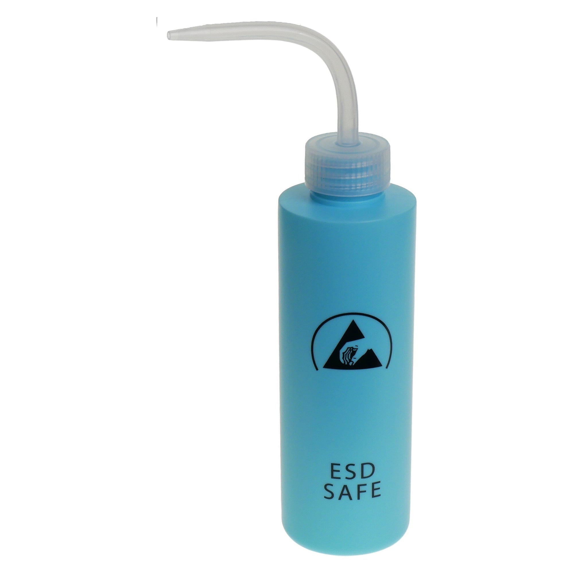 ESD wash bottle 250 ml in dissipative polyethylene, blue, for EPA use - A1-ESD WL86239