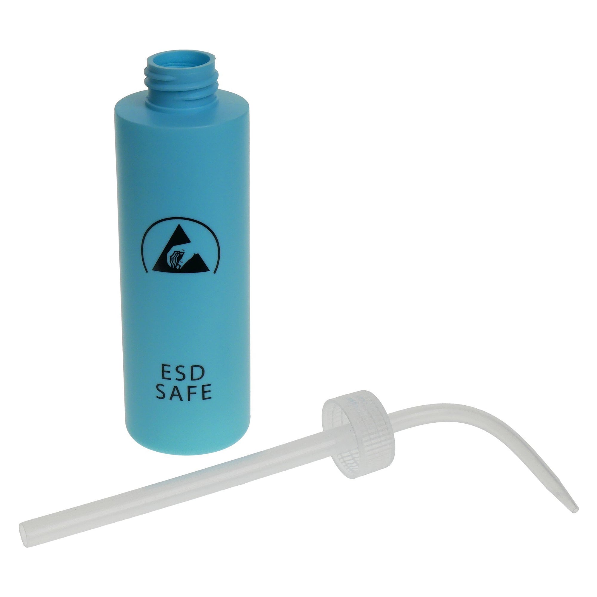ESD wash bottle 250 ml in dissipative polyethylene, blue, for EPA use - A1-ESD WL86239