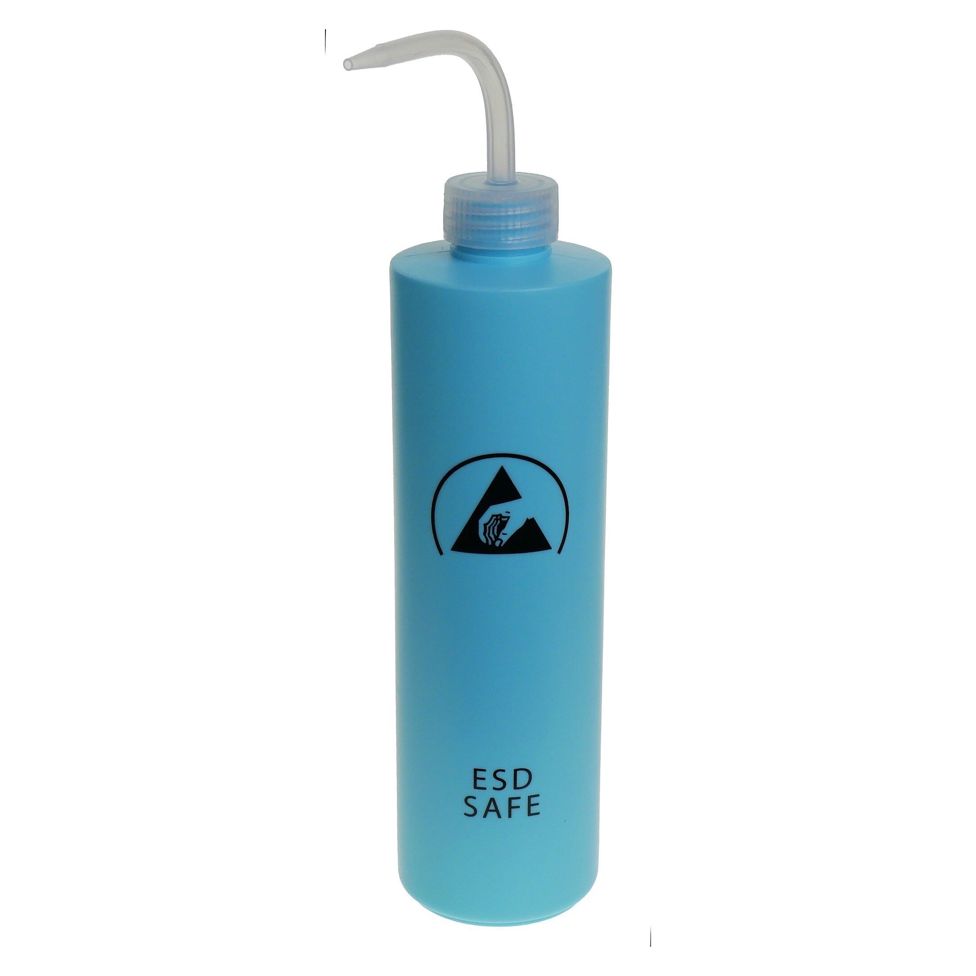 ESD wash bottle 500 ml in dissipative polyethylene, blue, for EPA use - A1-ESD WL86240
