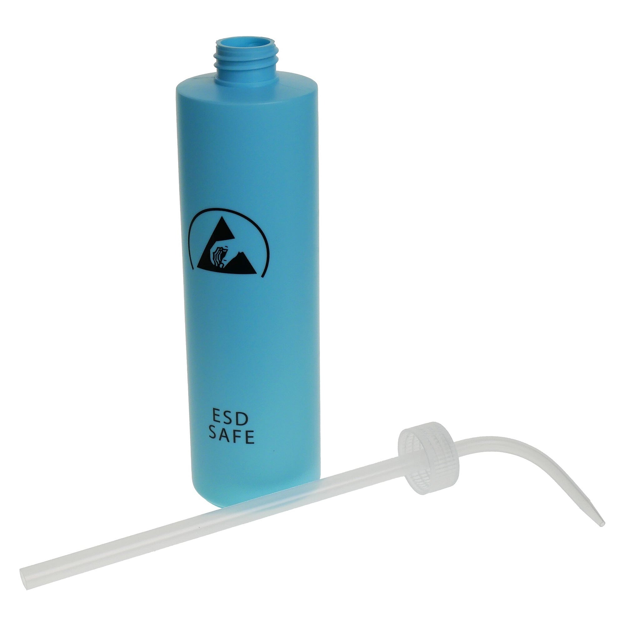 ESD wash bottle 500 ml in dissipative polyethylene, blue, for EPA use - A1-ESD WL86240