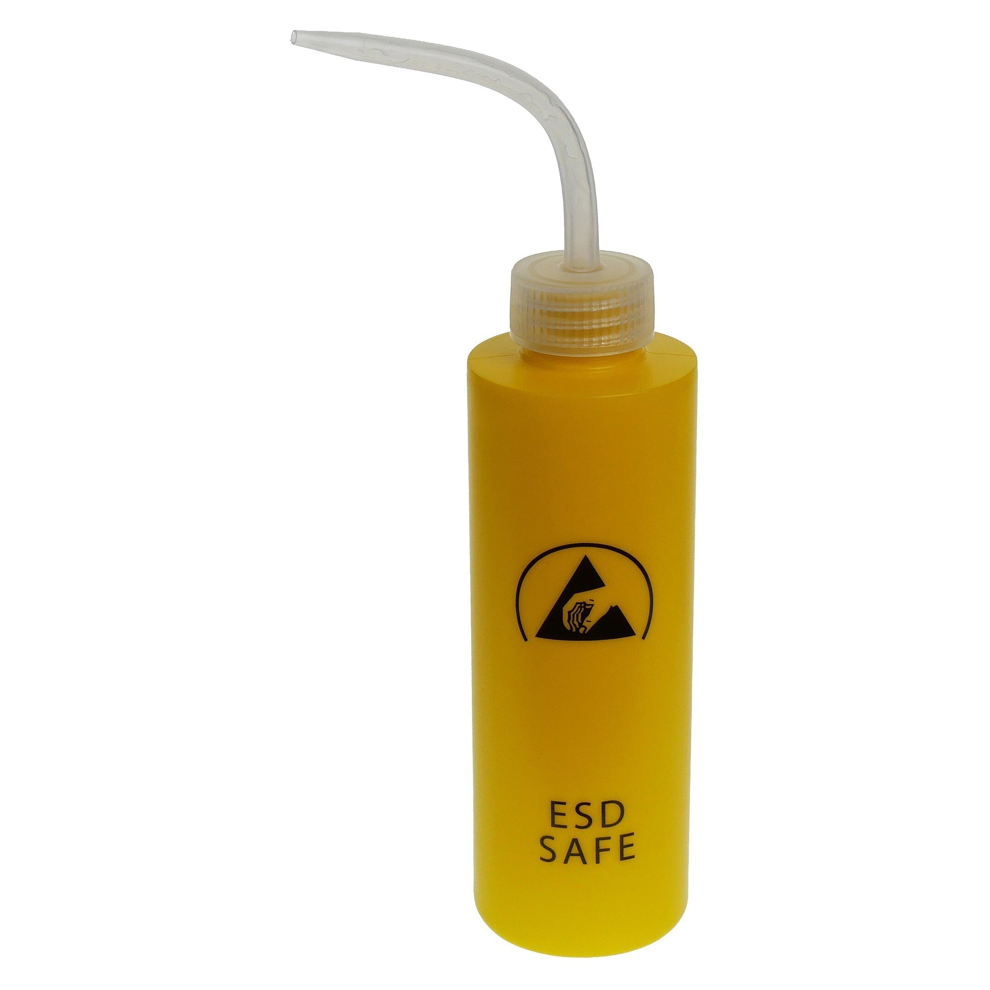 ESD Wash Bottle 250 ml, Yellow, Dissipative Polyethylene for the EPA - A1-ESD WL86241