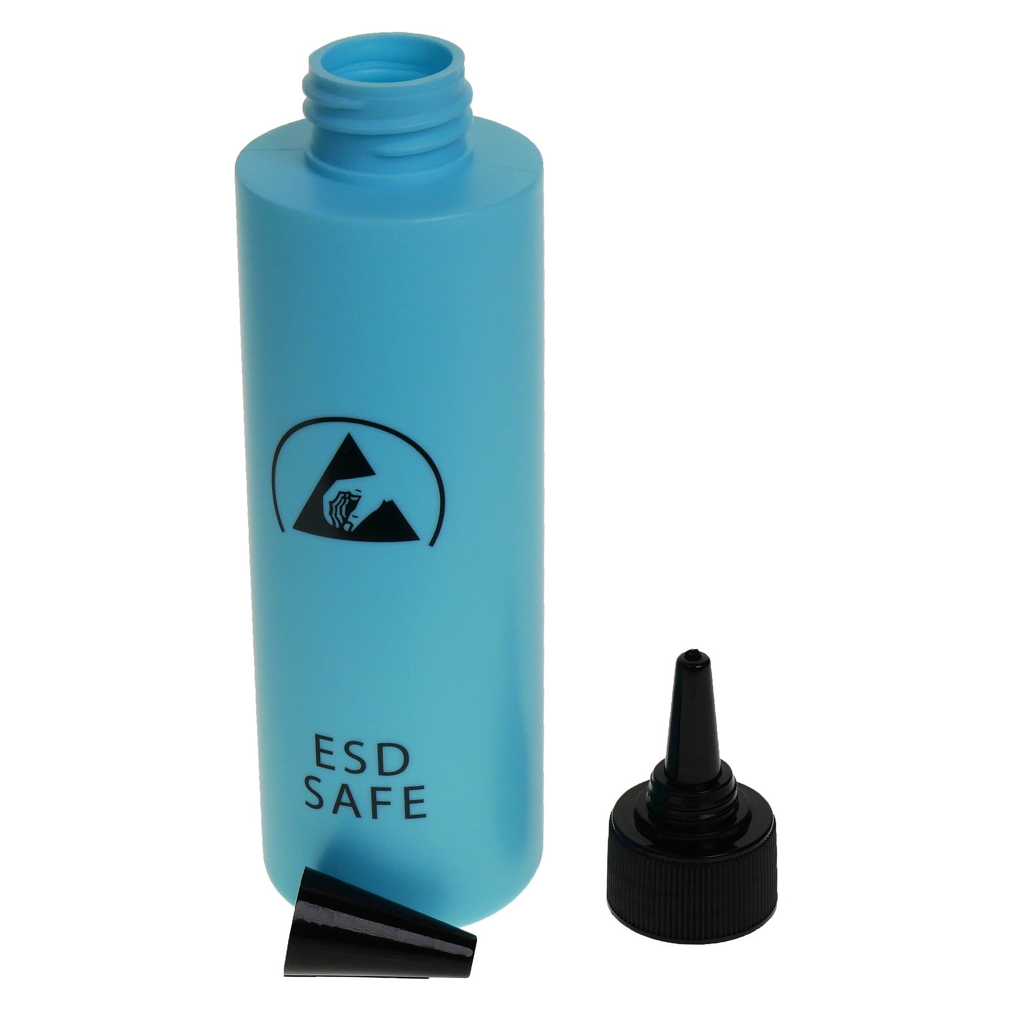 ESD squeeze bottle 250 ml in dissipative polyethylene, blue, for EPA use - A1-ESD WL86243