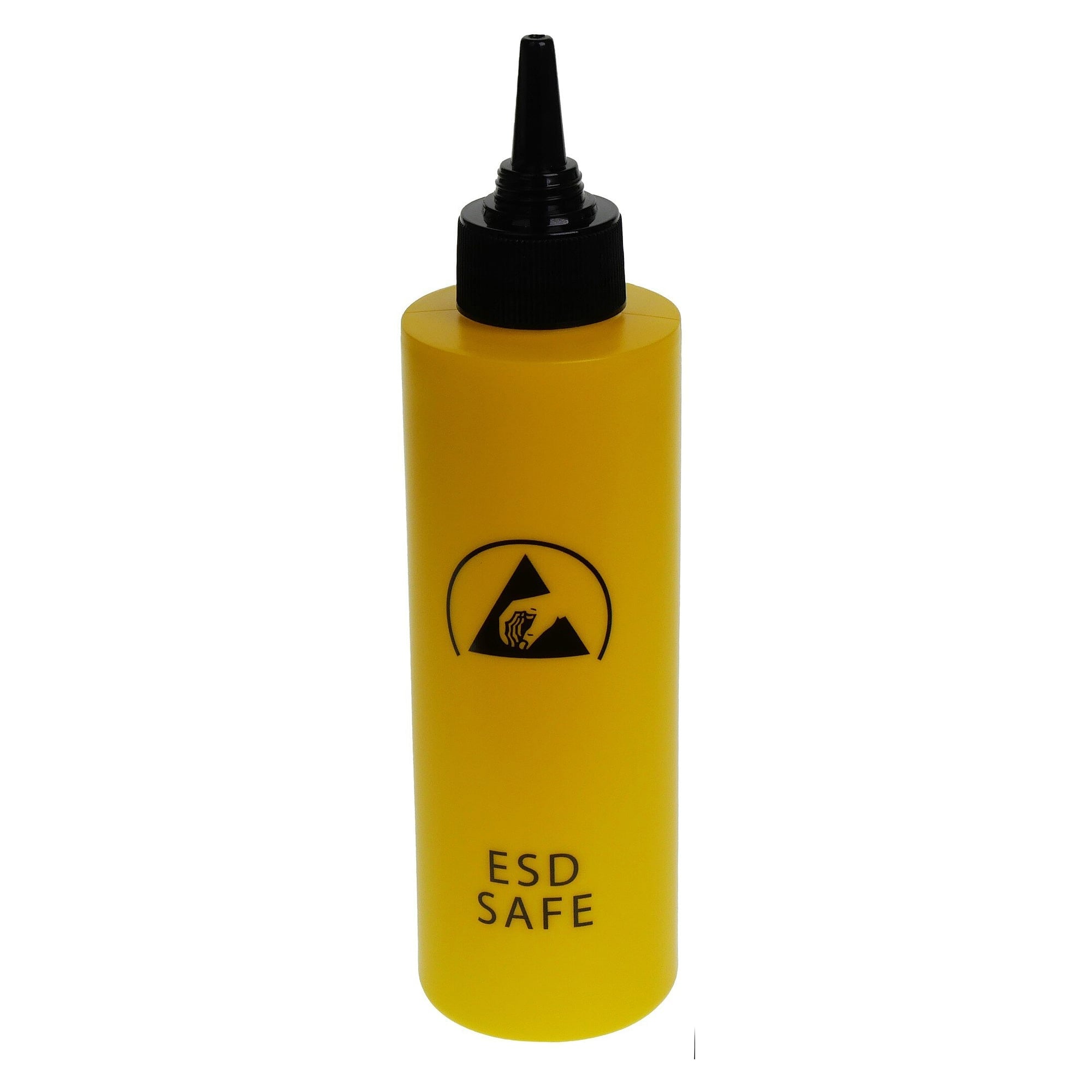 ESD squeeze bottle 250 ml in dissipative polyethylene, yellow, for EPA use - A1-ESD WL86245
