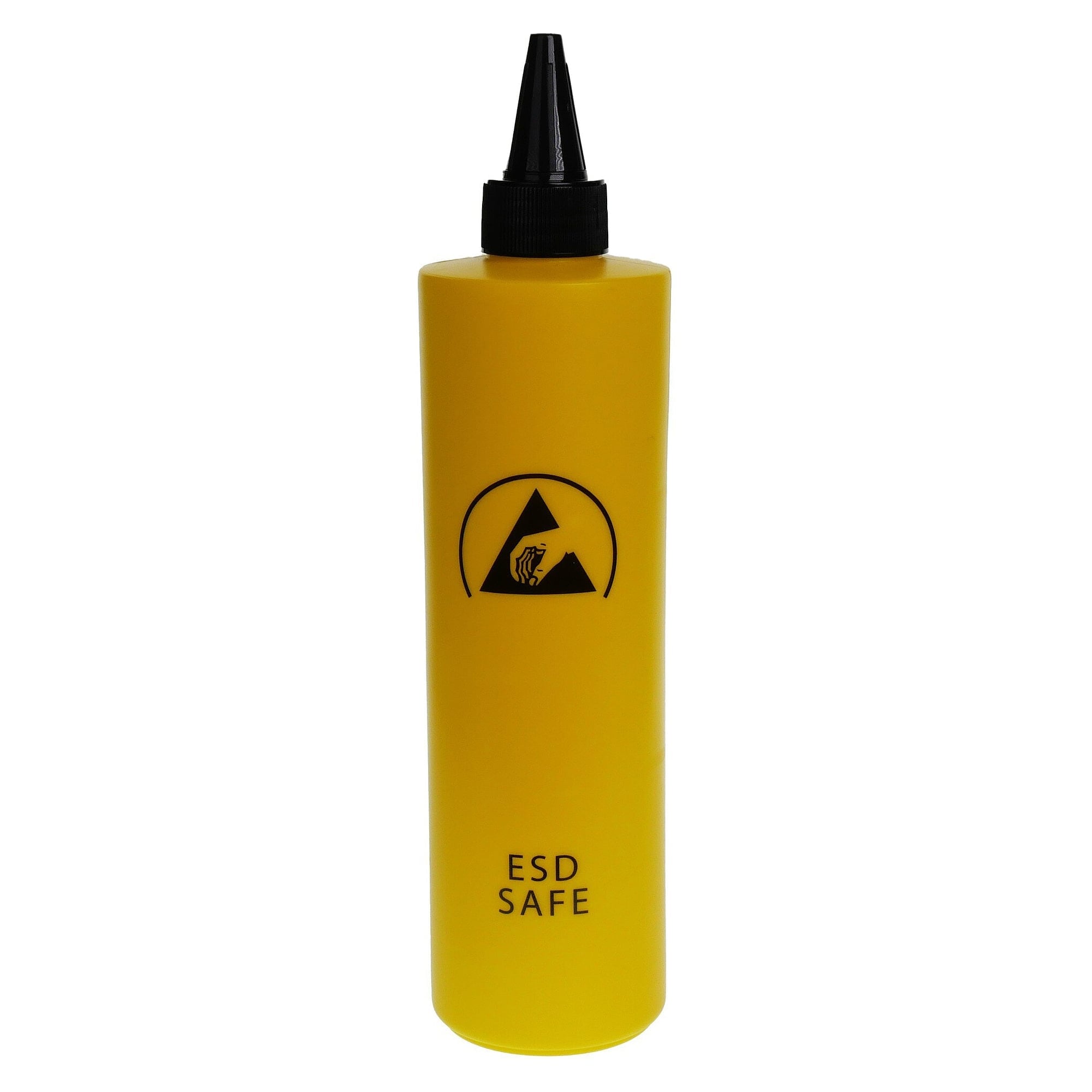 ESD squeeze bottle 500 ml in dissipative polyethylene, yellow, for EPA use - A1-ESD WL86246