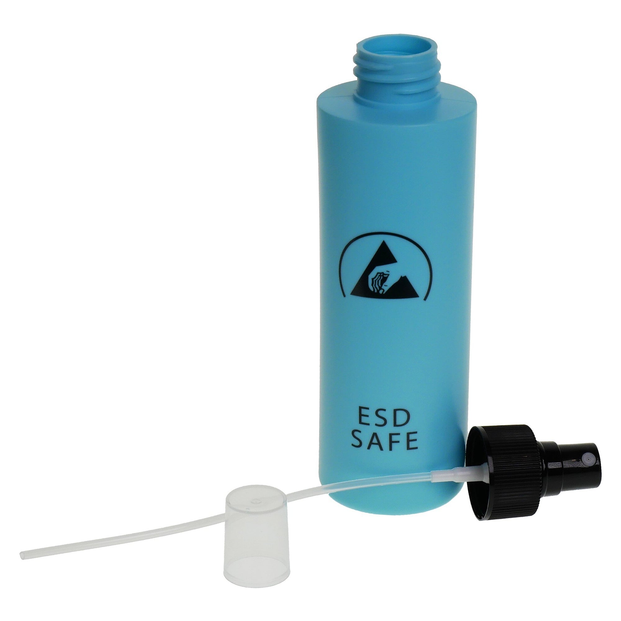 ESD-Fingerspray-Flasche 250 ml aus dissipativem Polyethylen, blau, für den EPA-Bereich - A1-ESD WL86248