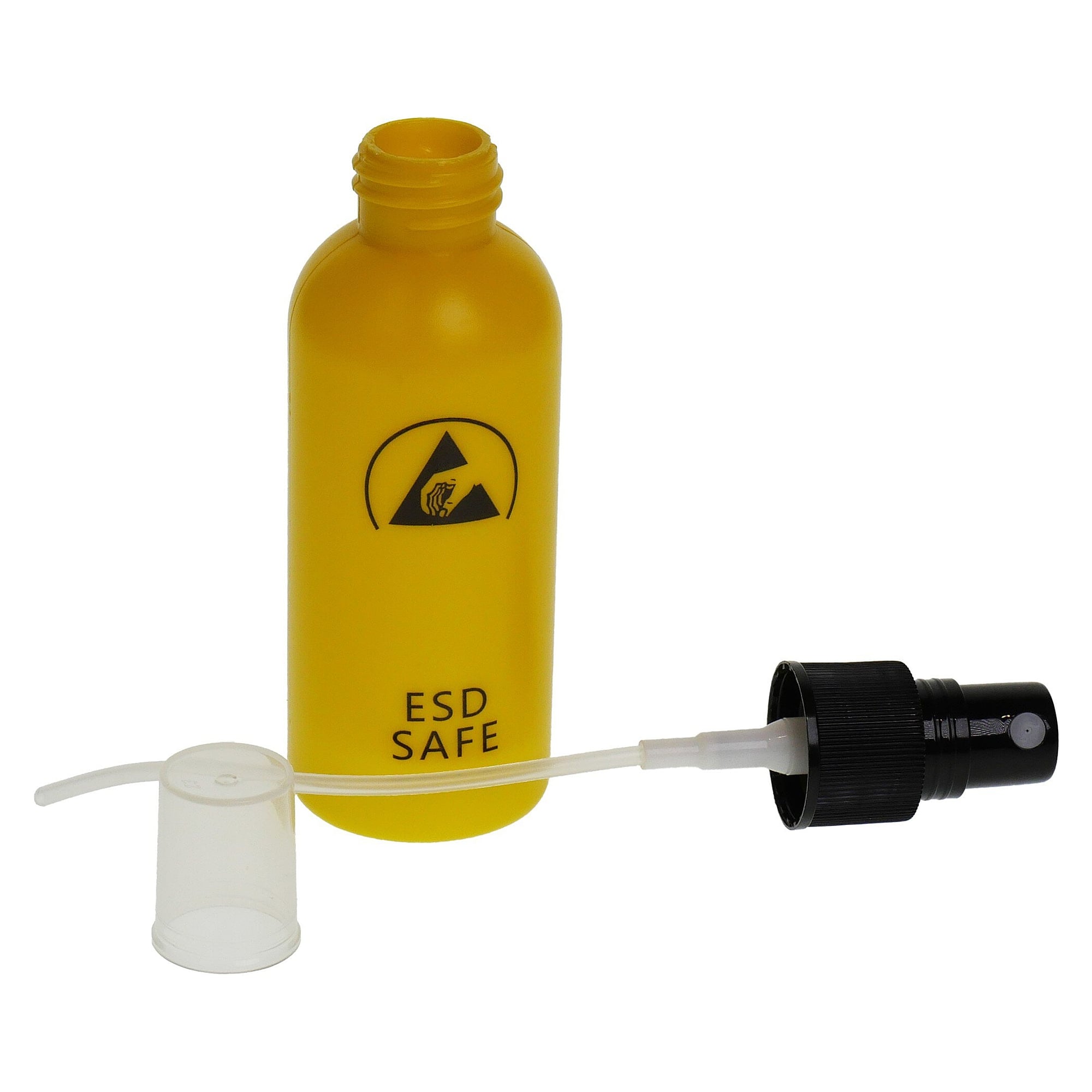 ESD-Fingerspray-Flasche 60 ml, Gelb, Sprühflasche aus dissipativem Polyethylen - A1-ESD WL86250