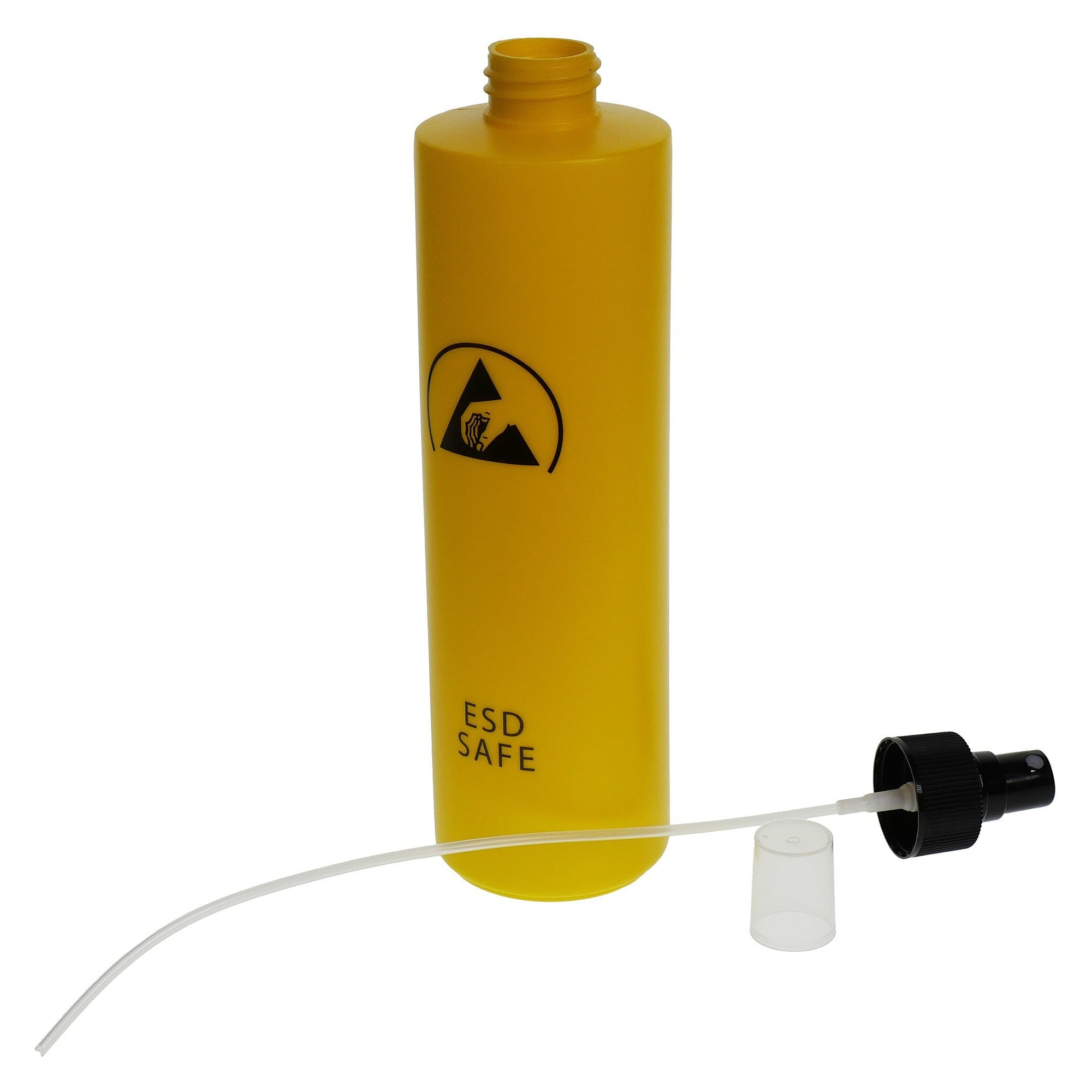 ESD finger spray bottle 500 ml in polyethylene, yellow, for EPA use - A1-ESD WL86252